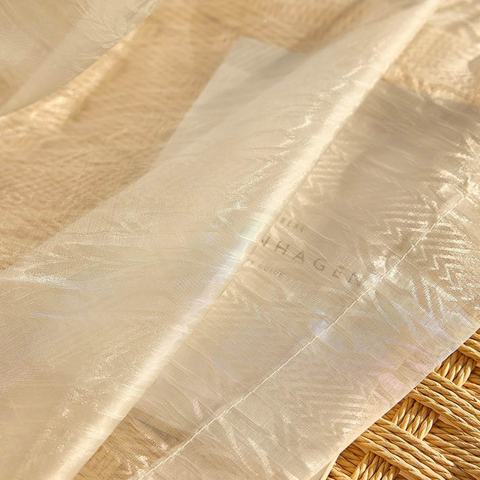 Epinki Voilage Couleur Unie Brun en Polyester 137 x 160 cm Rideaux à Oeillets pour Chambre, 2 Panneaux