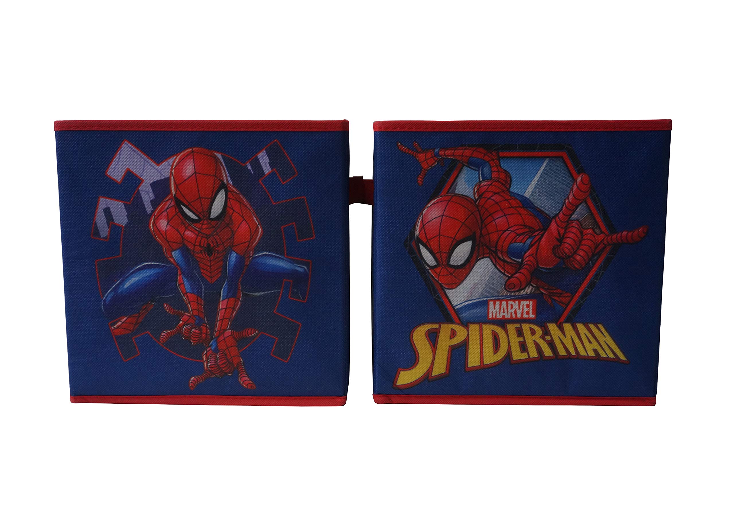 Idea Nuova Marvel Spiderman Set of 2 Durable Storage Cubes with Handles