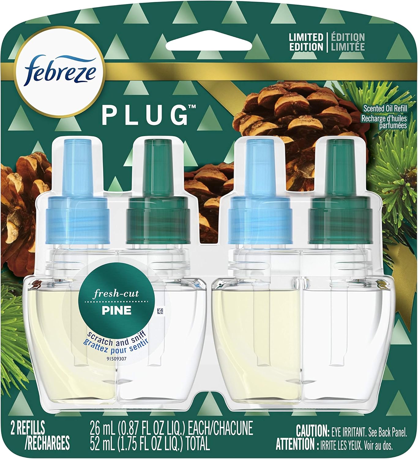 Amazon 【Febreze/ファブリーズ】 プラグインオイル詰替えリフィル(2個入り) フレッシュカットパイン Febreze NOTICEables Fresh Cut Pine