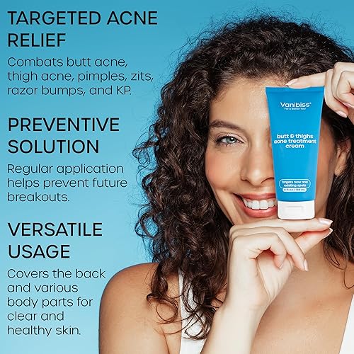 Miniatura 2 de Vanibiss Crema de tratamiento para el acné de glúteos y muslos, tratamiento de acné en los glúteos para espinillas, zits, protuberancias de afeitar,