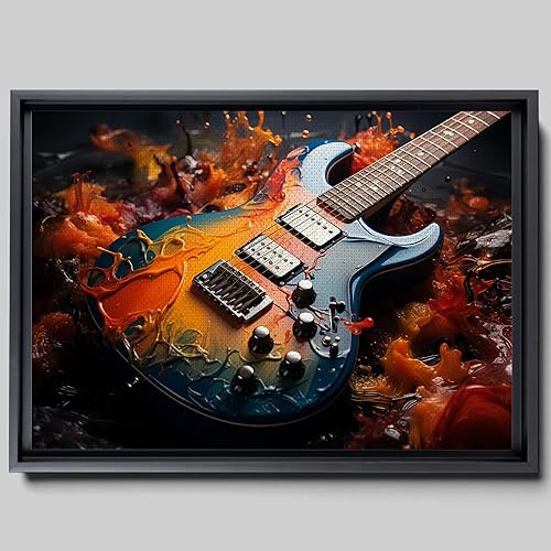 Print guitar canvas print wall decor, ready to hang wall print, design canvas print, Canvas Wall Dekor