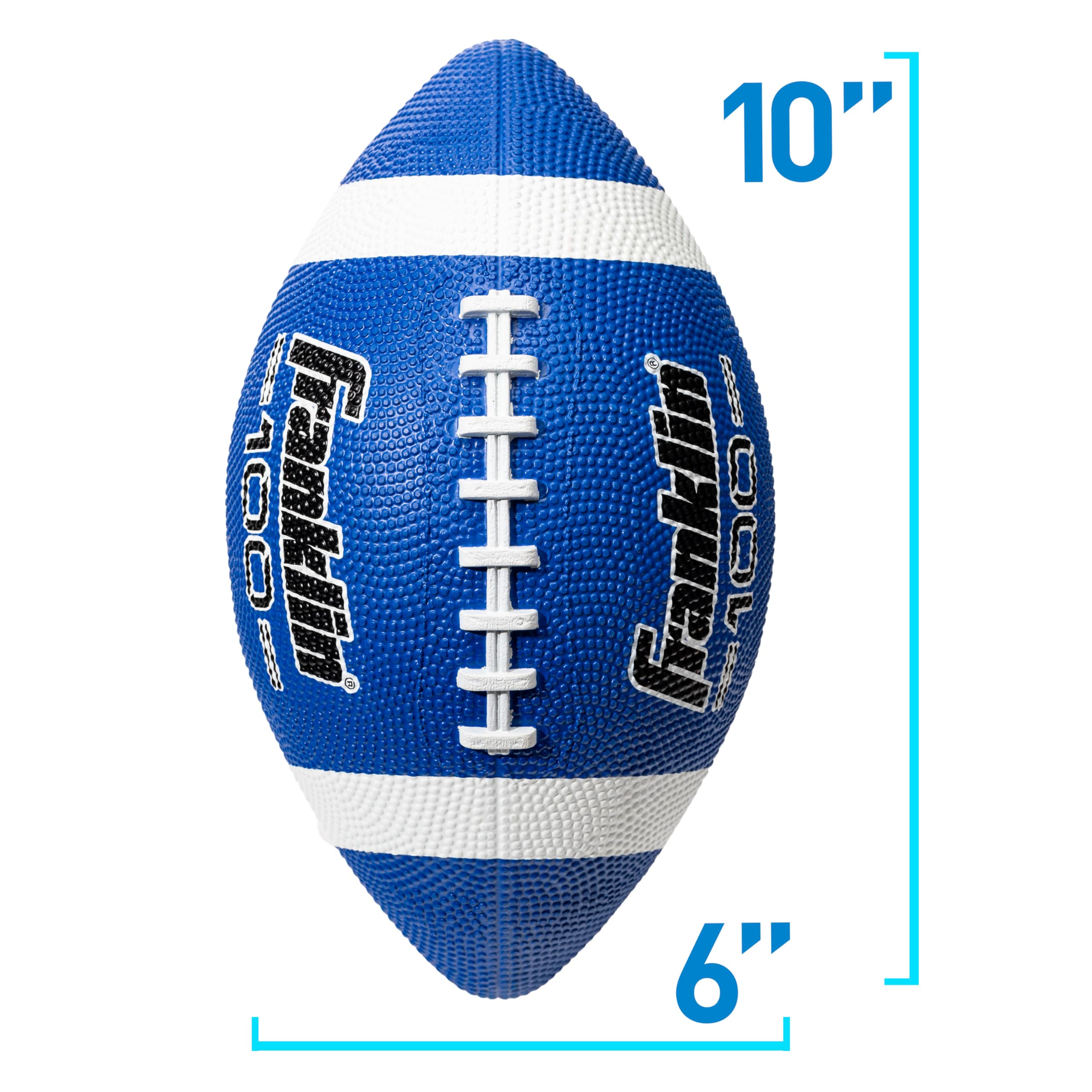Franklin Sports Kids Junior Grip-Rite Youth Junior Size Rubber Footballs - Peewee Kids Durable Outdoor Footballs - Single & Bulk Packs Available