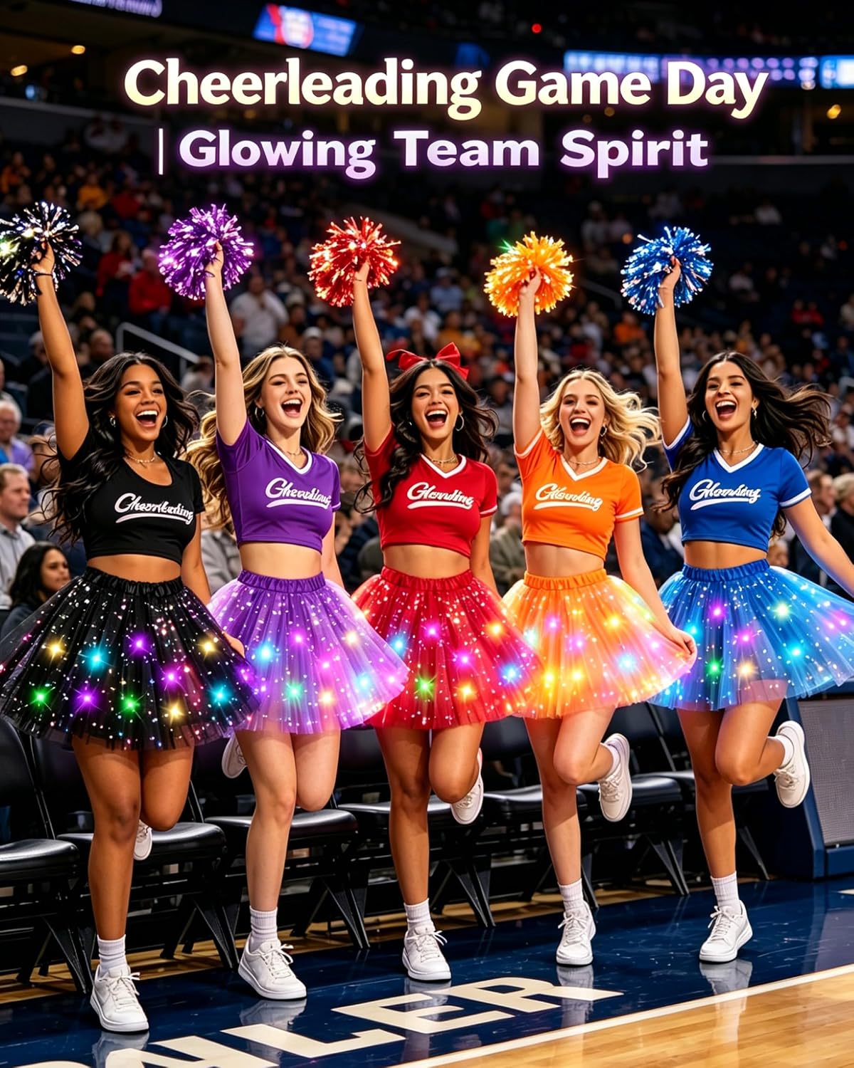 Women's LED Tutu Skirt Light Up Tutus Layered Tulle Ballet Skirt Sparkly Sequin Tutu Costume for Halloween Party Carnival