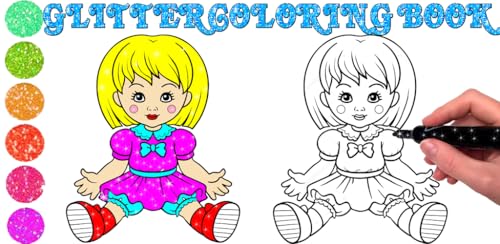 Glitter Dolls Coloring Book