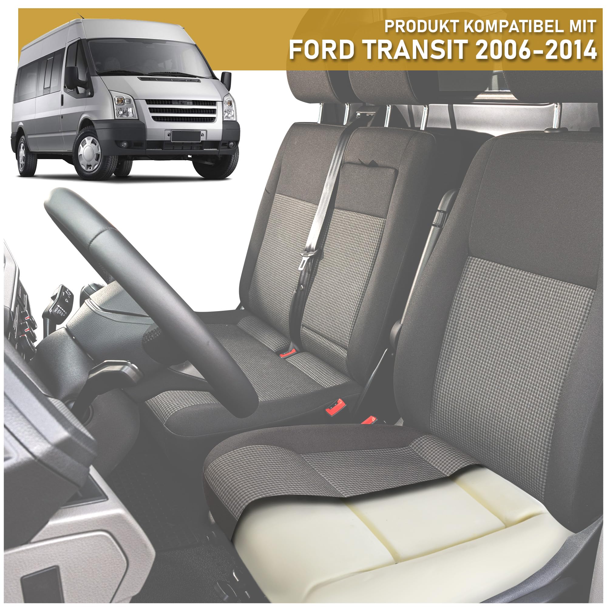 CHROMEMASTER Sitzschaum Für VW T3 (1979-1990) – Ersatzpolster Für Sitzfläche, Beige, Aus Polyurethanschaum