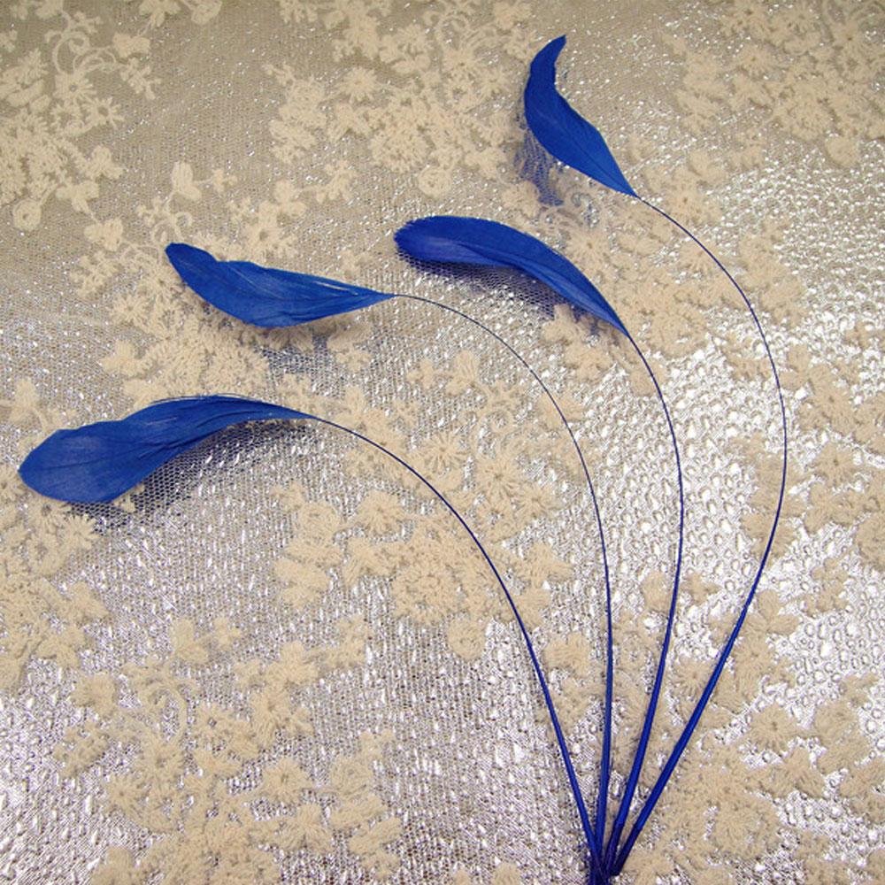 69 Colours Choices 5/7" Loose Stripped Coque Feathers for Millinery Hats Trimming Fascinators Craft Decorating Dancing Costume Making (Royal #30, 10pcs) โ image 1