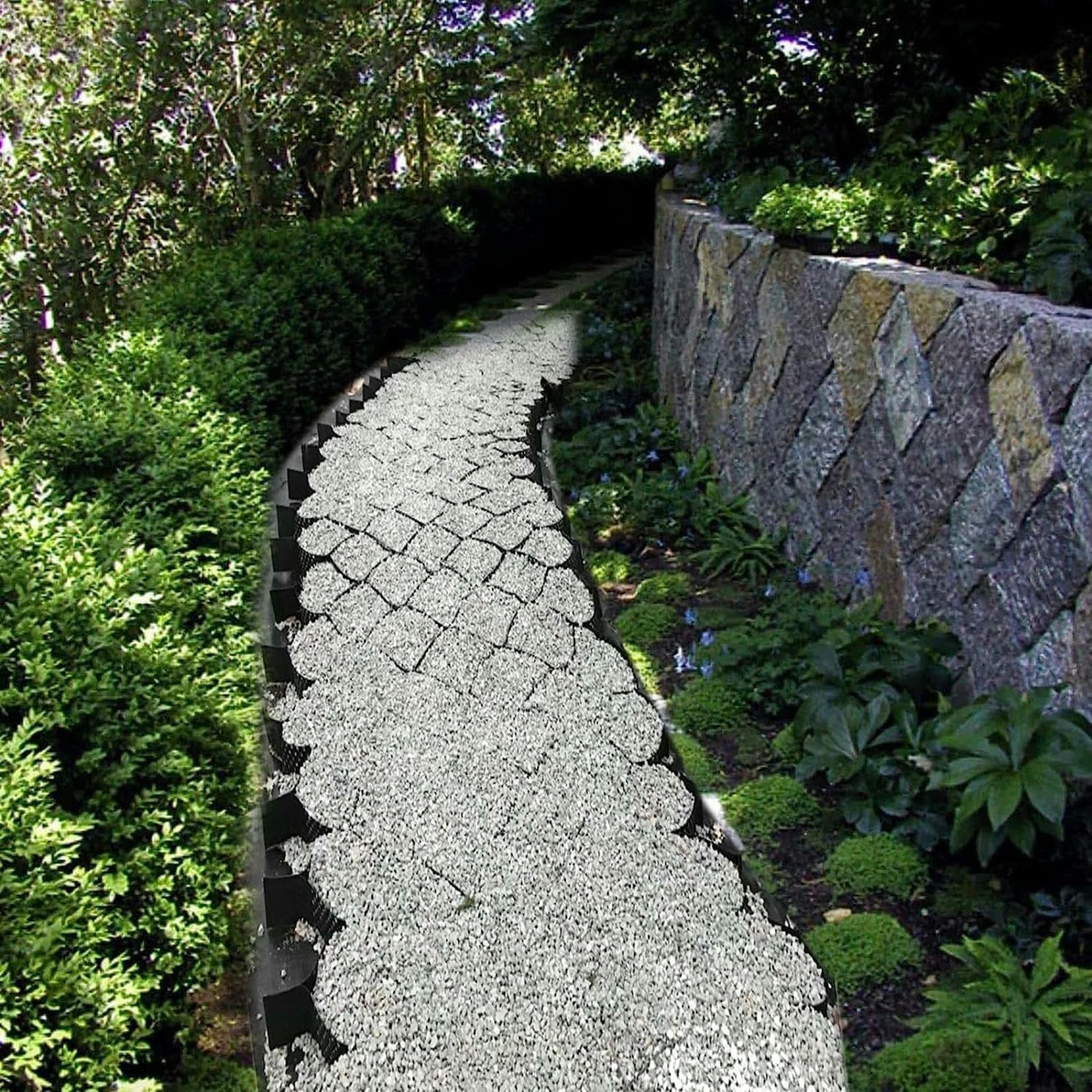 Stabilisateur de gravier pliable pour stabiliser une arène ou un sentier