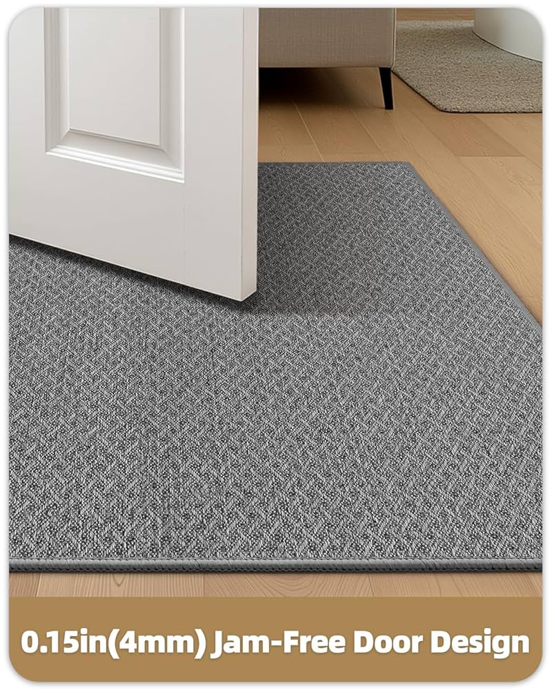 Rubber Mat HOMEK Indoor Outdoor Door Mat, 4' X 2' Doormat For