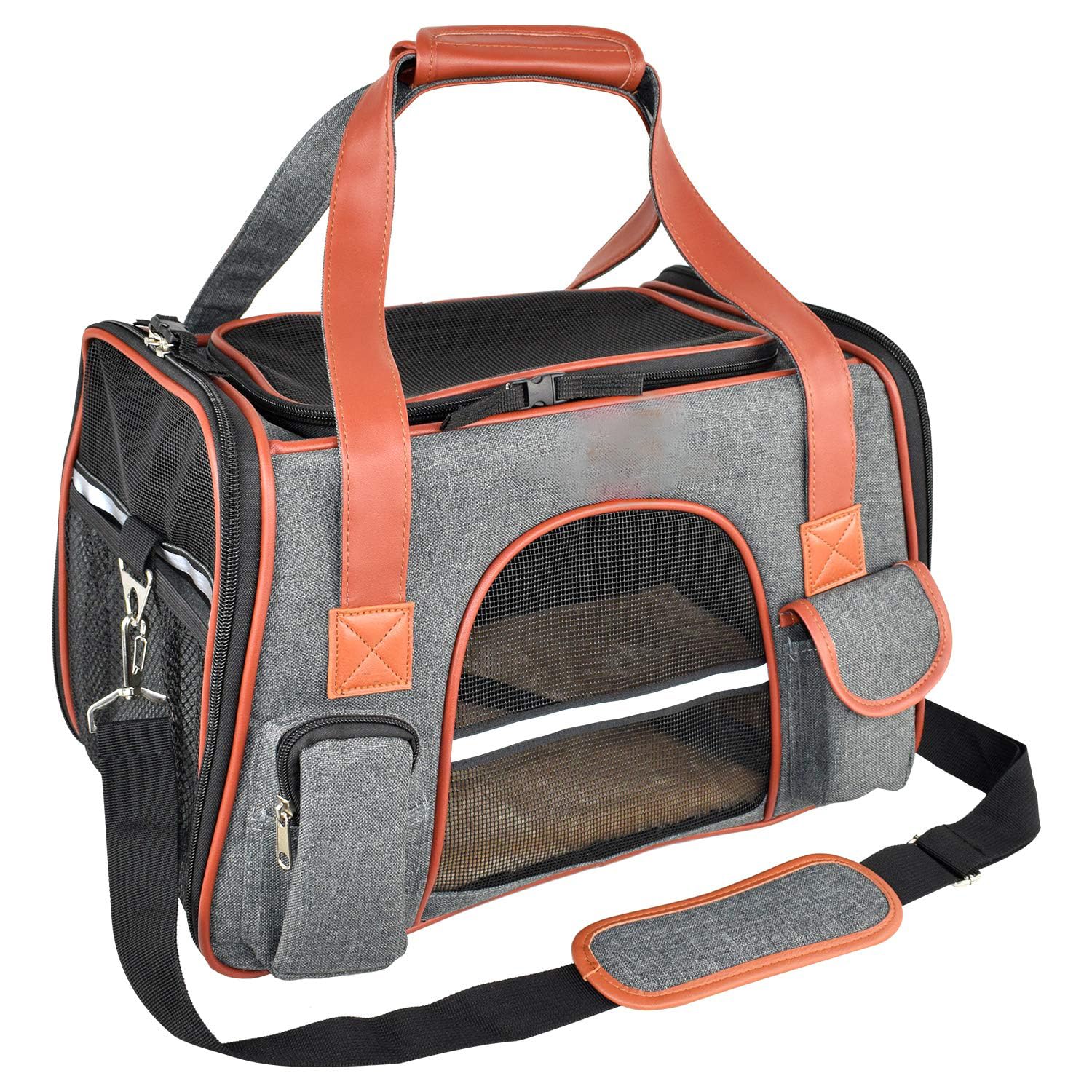 Sisliya Outdoor Portable Pet Backpack Breathable Large Capacity Pet Backpack Dog Puppy Cat Travel Carrier Shoulder Bag Breathable Mesh Portable (Grey) (B0CP634YGK) Amazon Price History, Amazon Price Tracker