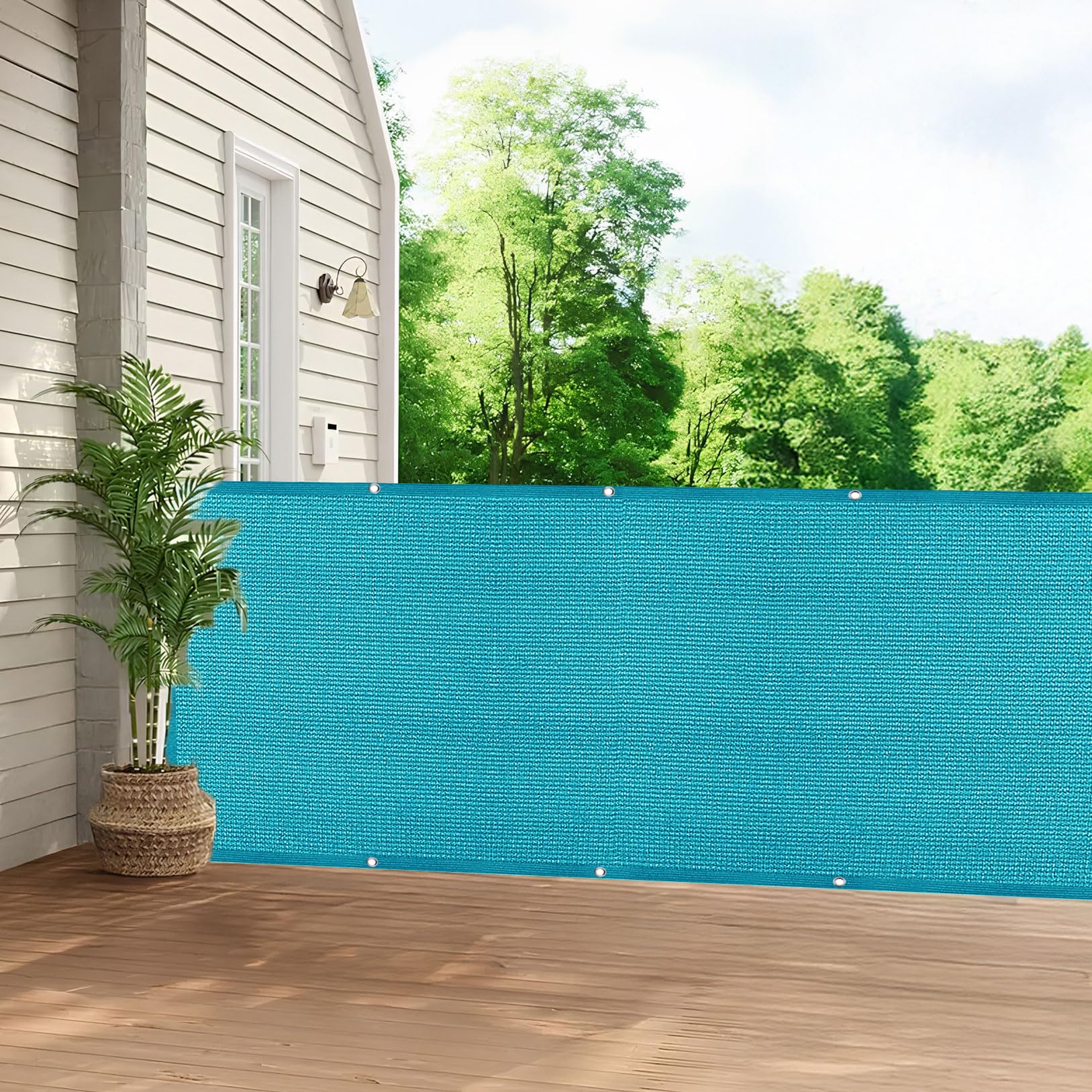 Brise vue balcon 180x250 filet d'ombrage avec trous et attaches