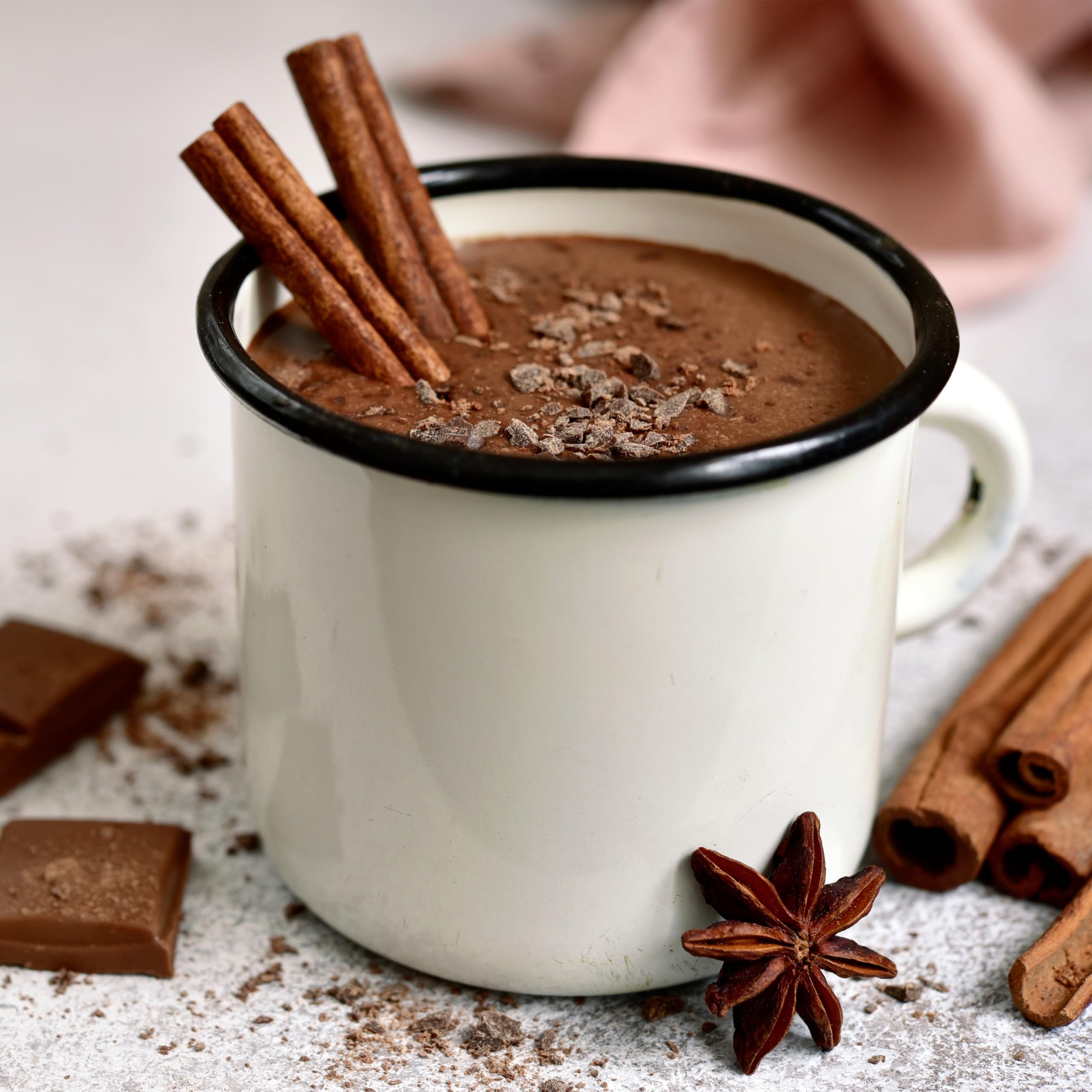 Yupik Organic Hot Chocolate Mix, 2.2 lb (35.2 oz), Vegan, Gluten-Free, GMO-Free, Dairy-Free, Kosher, Cocoa Powder, Mix Easily, Plant-Based Chocolate Beverage, Hot Cocoa Mix