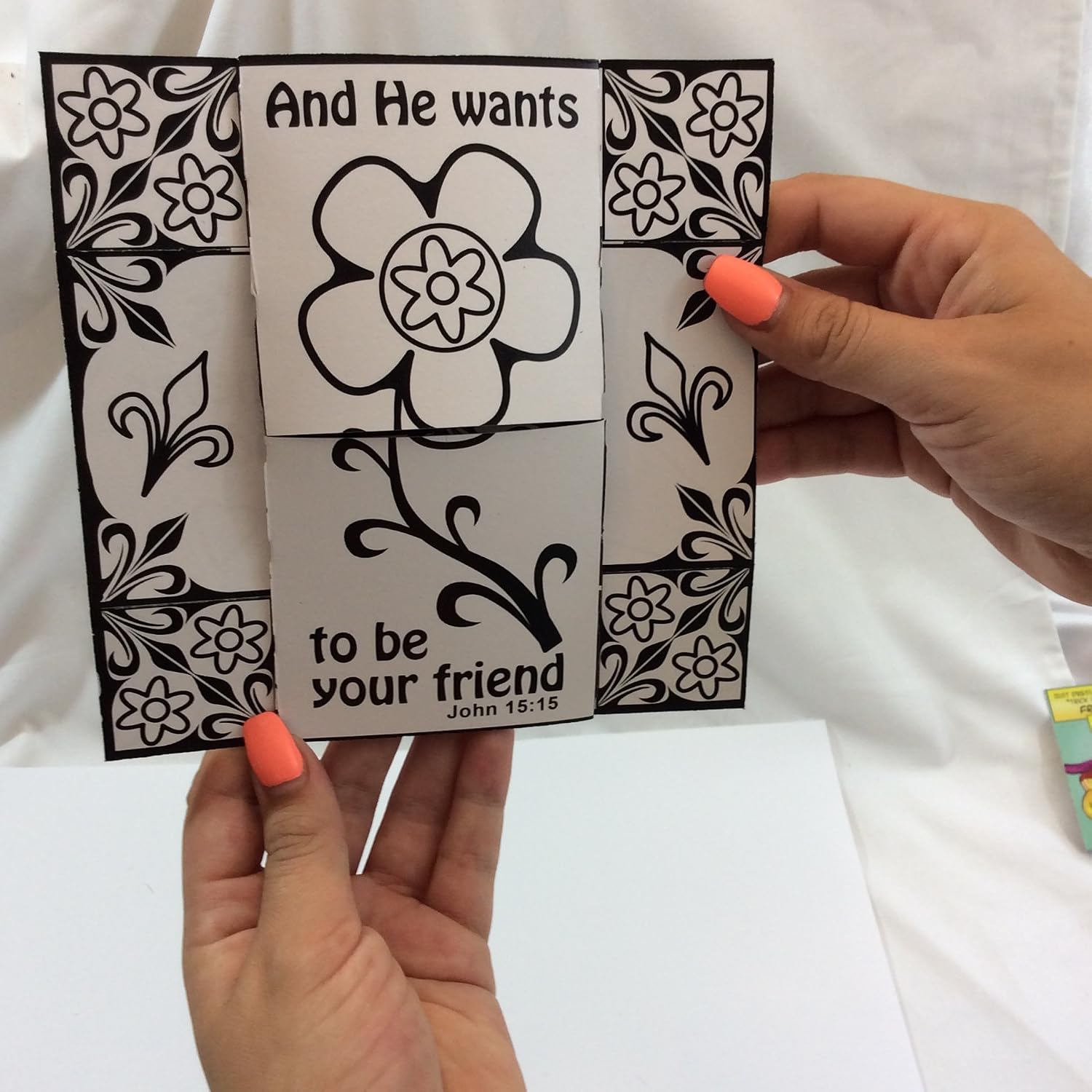 Origami Christian Doodle Art -God's Love Never Ends! 12/pk 30103