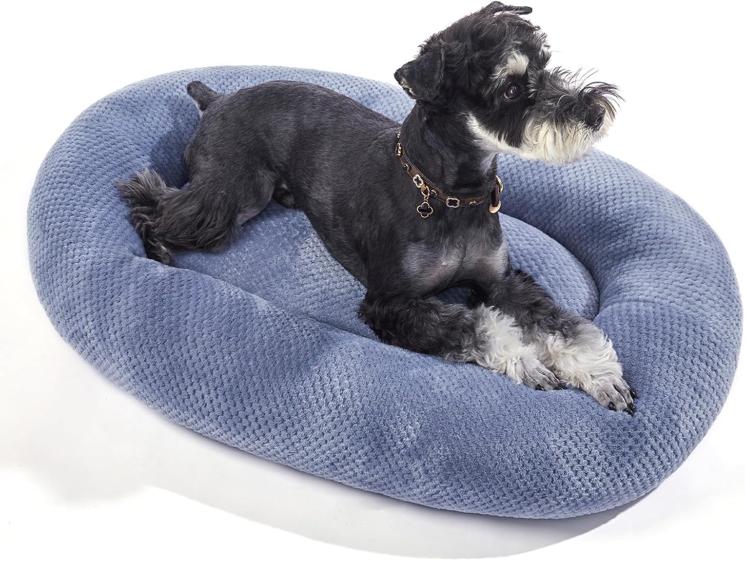 Jiupety Bagel Dog Bed for Small Medium Dogs,Calming