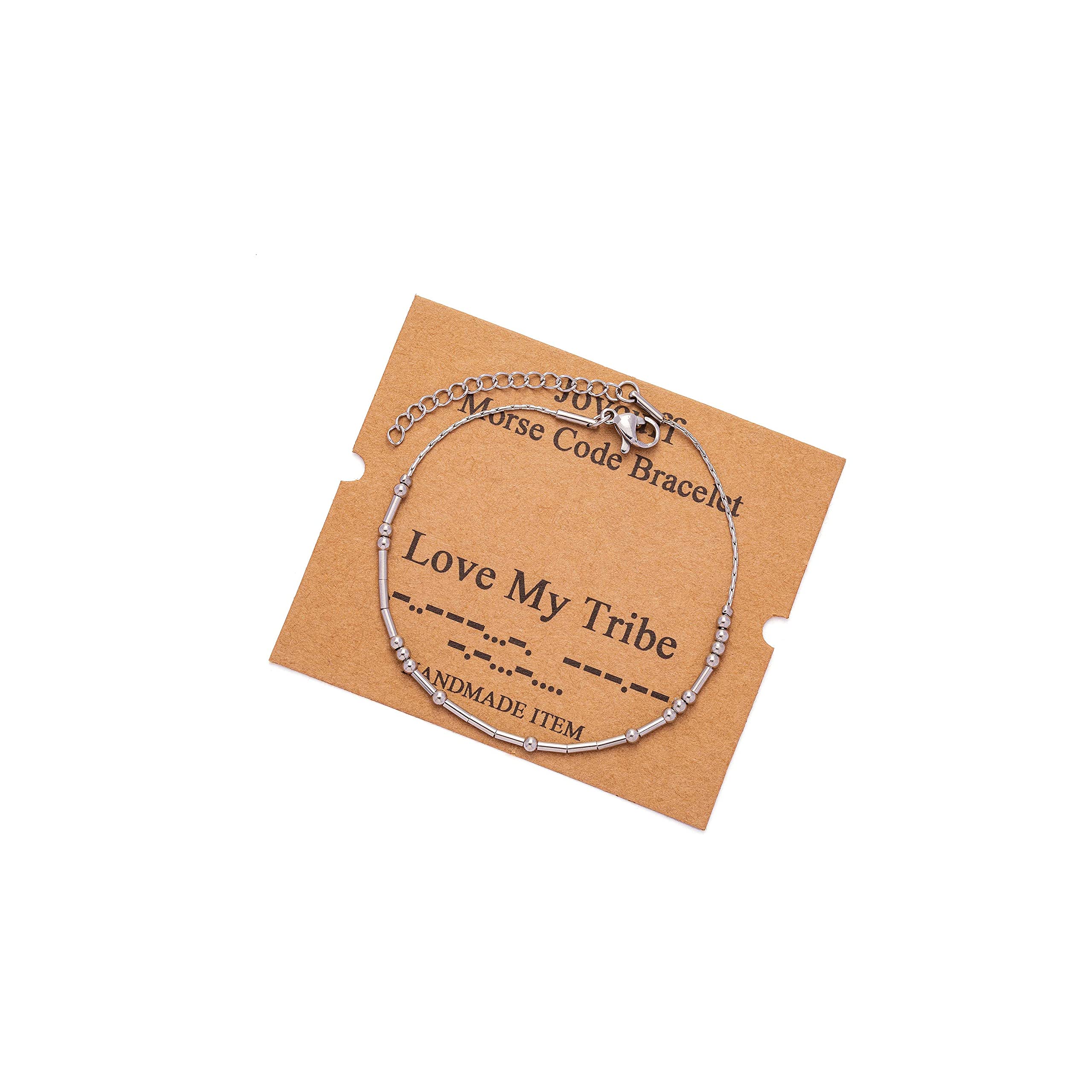 JoycuFF Inspirational 𝗠𝗼𝗿𝘀𝗲 𝗖𝗼𝗱𝗲 𝗕𝗿𝗮𝗰𝗲𝗹𝗲𝘁𝘀 𝗳𝗼𝗿 𝗪𝗼𝗺𝗲𝗻 Gold Silver Stainless Steel Beads Bracelets Encouragement Birthday