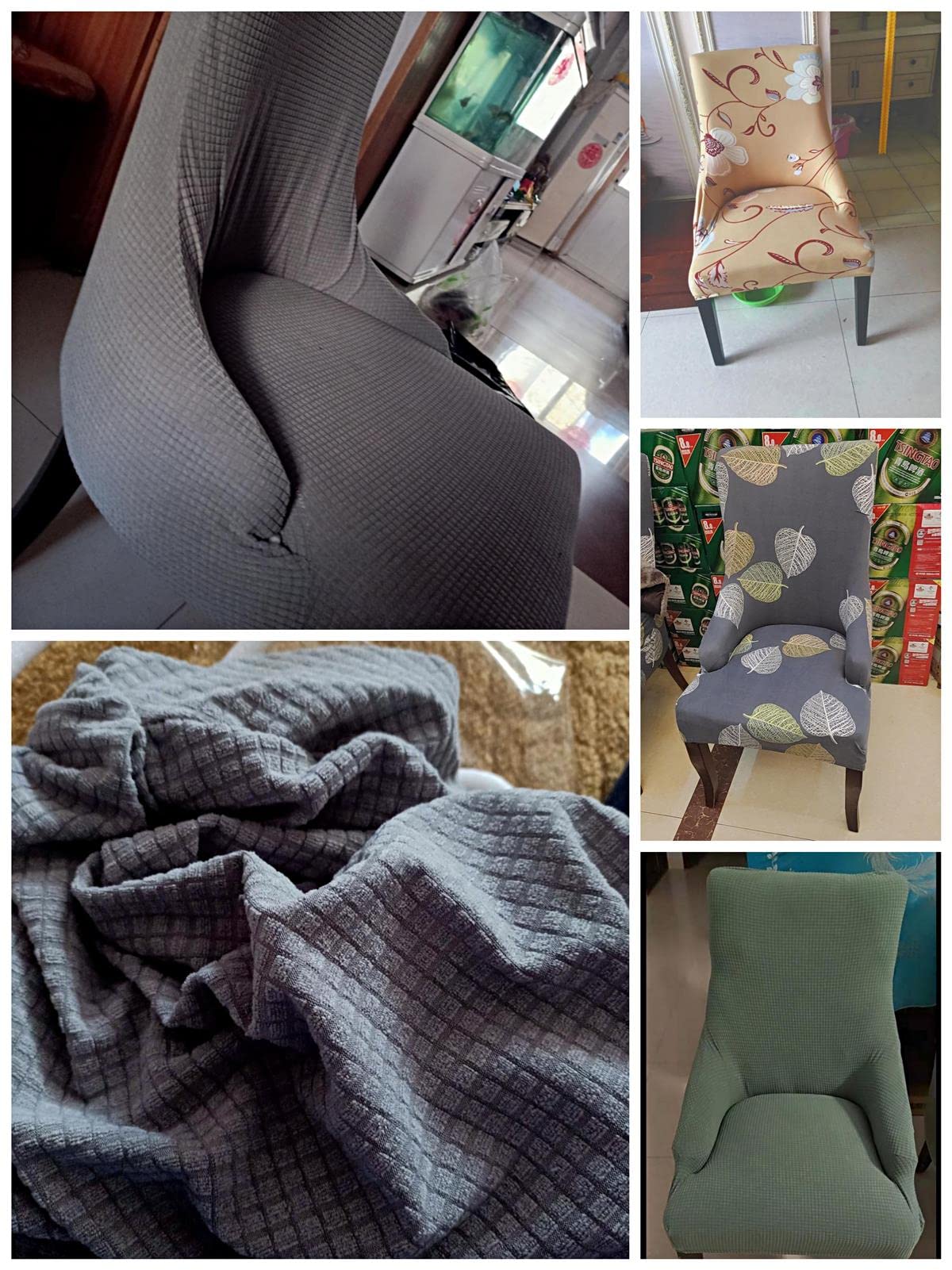 Housse De Chaise Extensible En Velours Élastique - Lot De 4, Protection Anti-Taches Pour Salle à Manger Ou Bureau