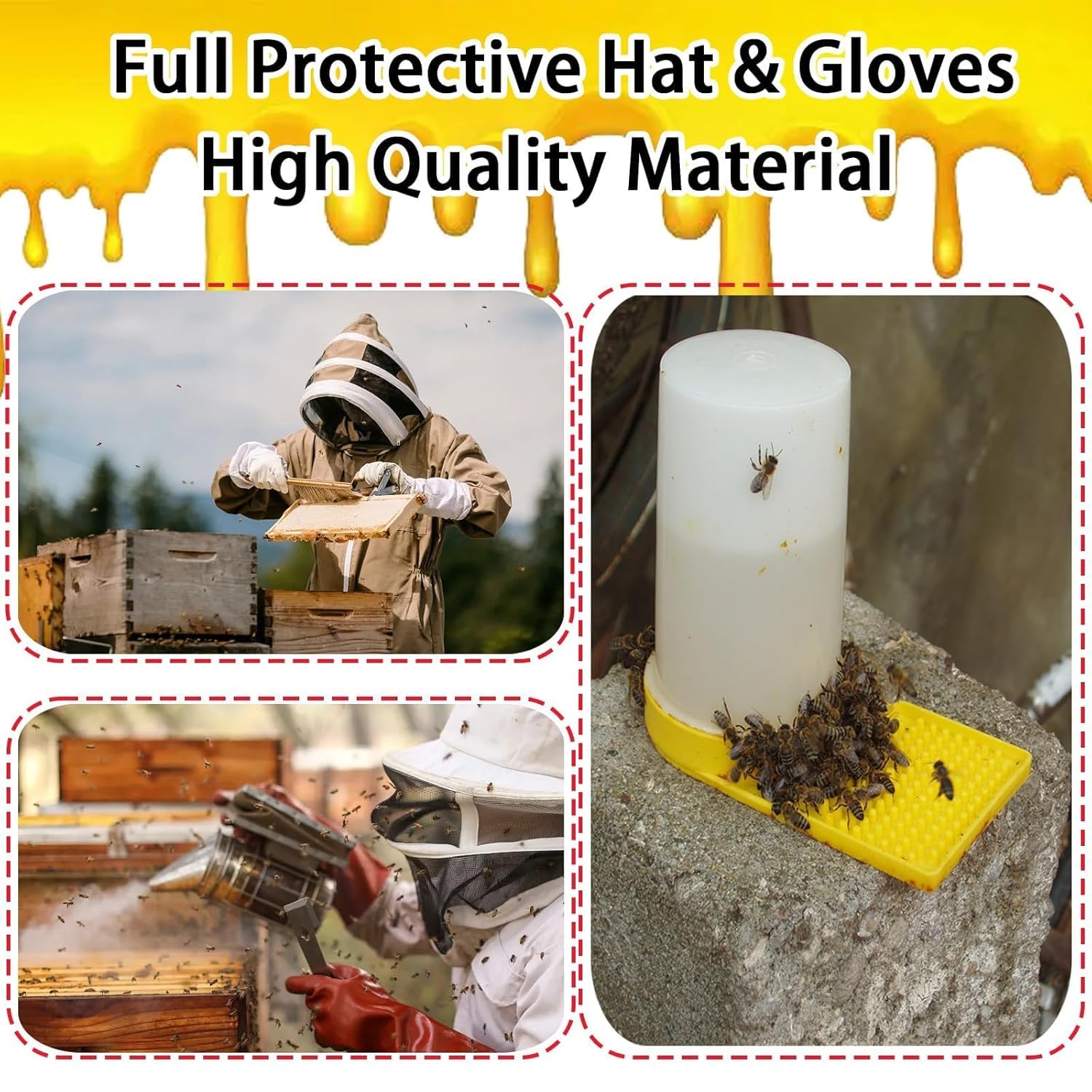 Accessori Apicoltura, Set Starter Apicoltura 30 Pezzi, Forniture per Apicoltura con Borsa Tote, Gancio J, Maniglia Telaio, Set di Avviamento per Principianti e Apicoltori Professionisti