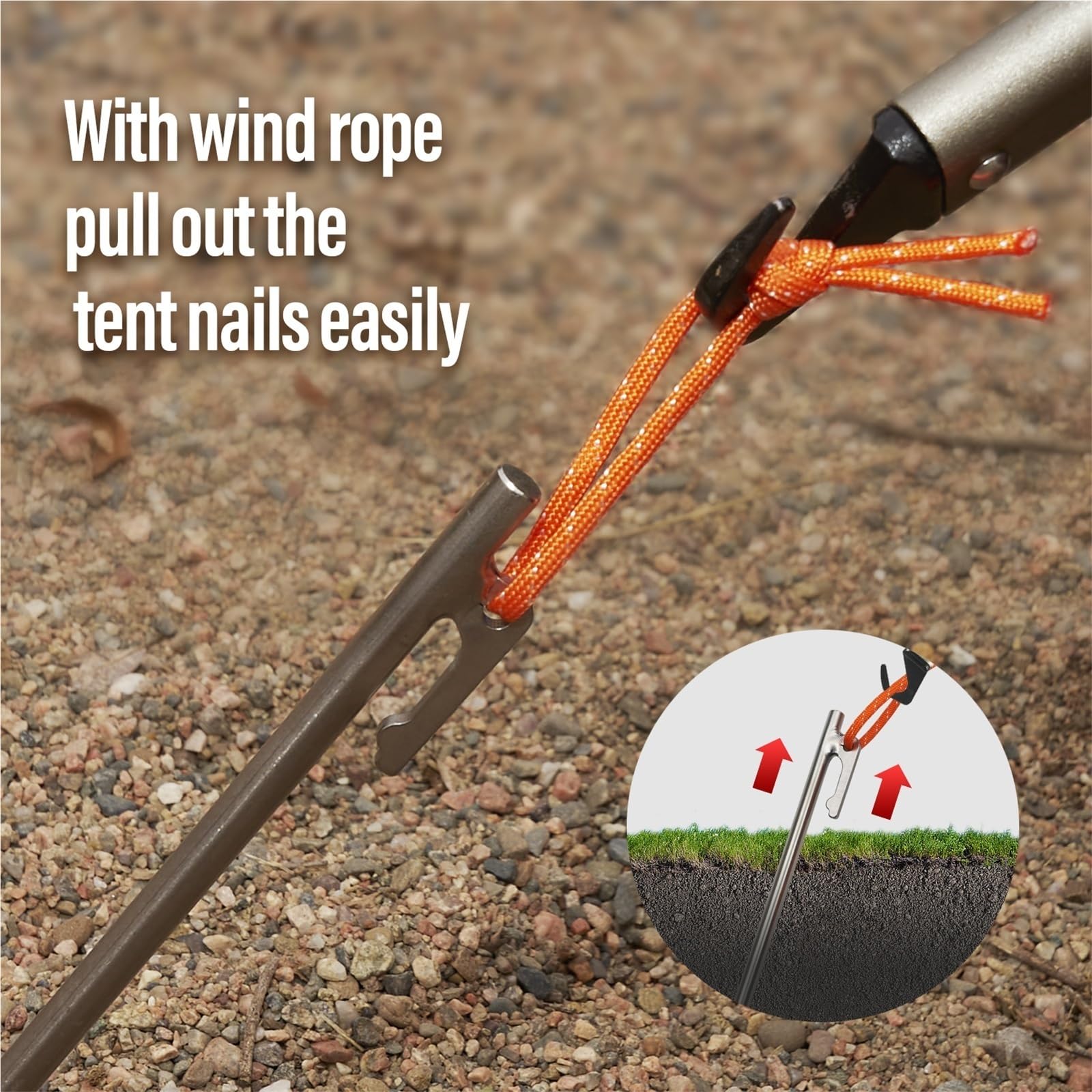 Piquetas Camping 20/24/30/35/40cmTent Pegs Outdoor Camping Nail Anti-Bending Heavy Duty Canopy Stake(8X 300 6PCs)