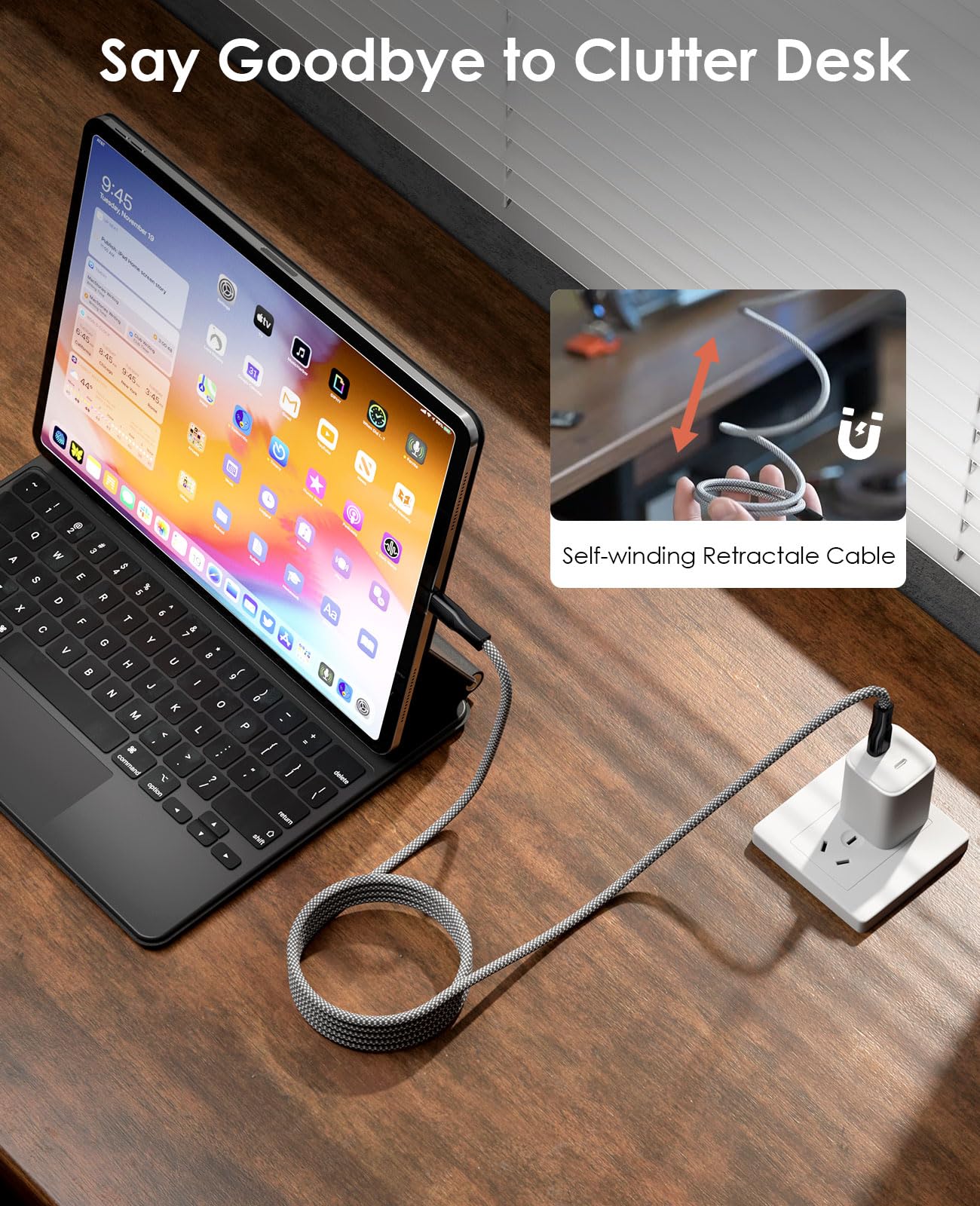 Magtame Cavo Magnetico USB C, Cavo USB A a USB C, Cavo di Ricarica USB C, Cavo di Ricarica Veloce Compatibile con Samsung Galaxy USB C Device(argento)