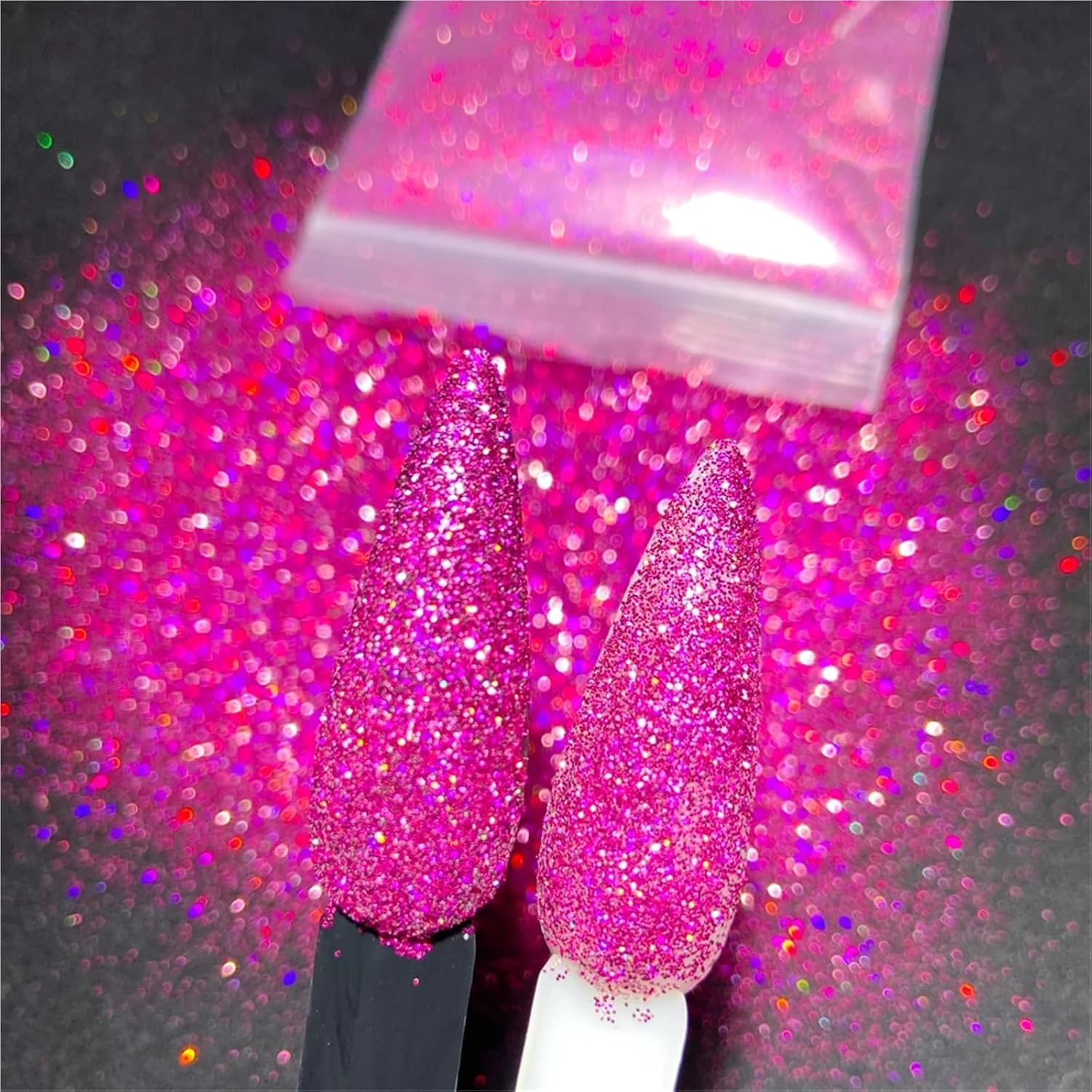8pcs 50g Nail Glitter Powder Iridescent Shiny Ultra-Fine Sequins for Nail Art