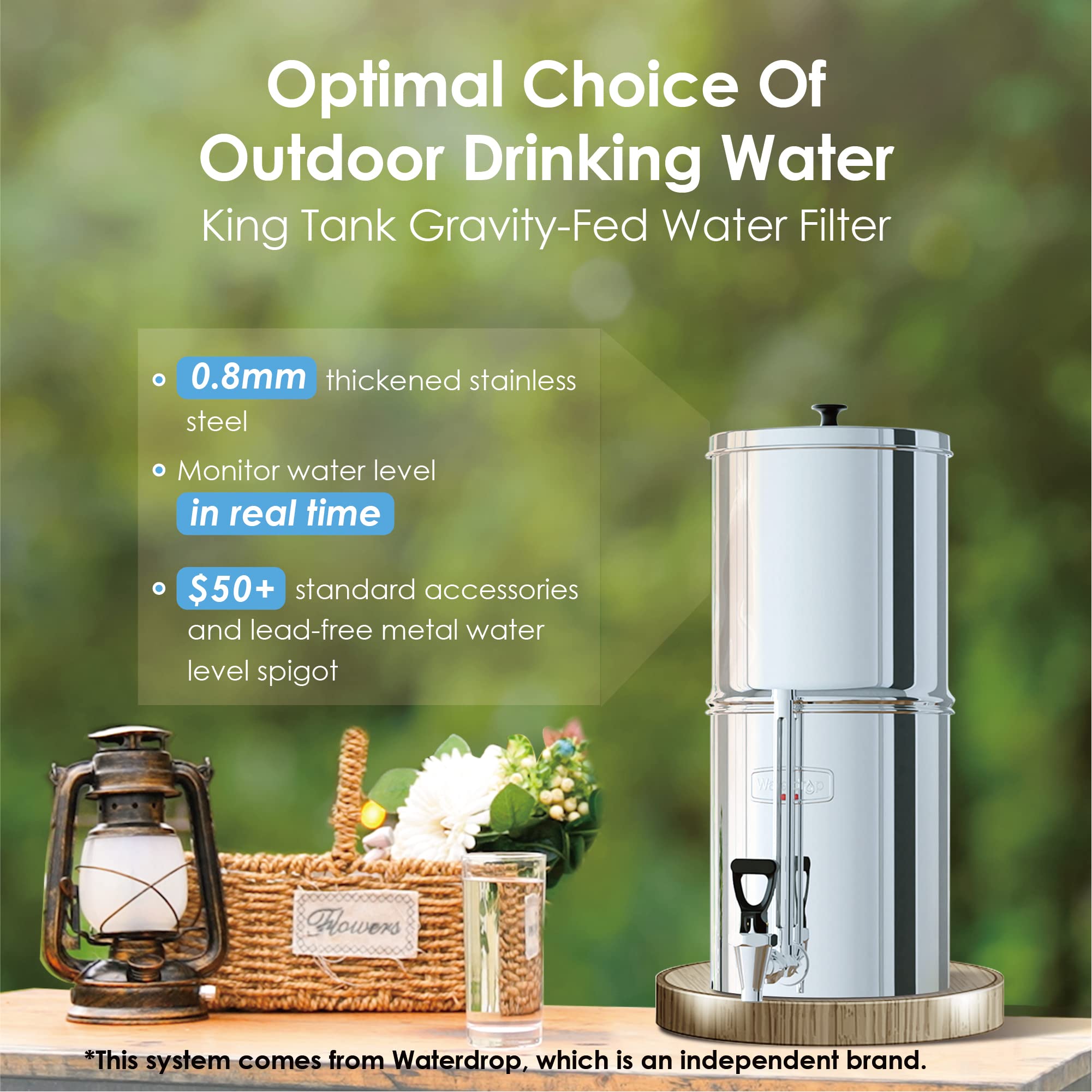 Buy Waterdrop Gravityfed Water Filter System, 2.25gallon Stainless