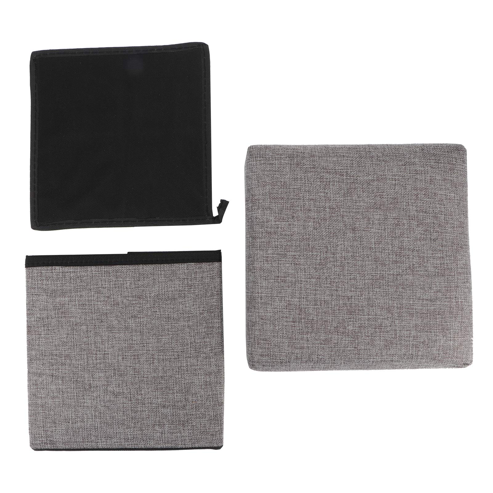 Taburete de almacenamiento plegable para organizar mantas y ropa en el dormitorio