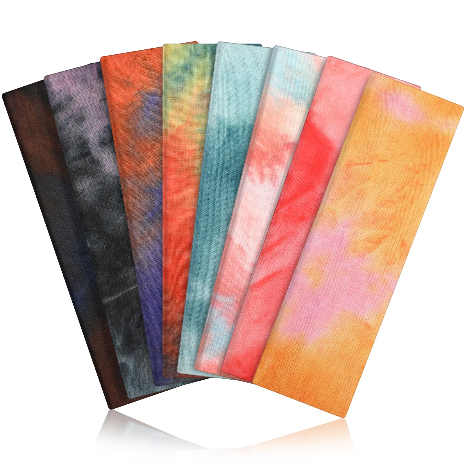 Headbands for Women 8PCS, Summer-Exclusive Elastic Non Slip Hair Head Bands | Sweatbands head bands for women's hair, Soft Running Fashion Headband for Men & Women for Working Out, Travel, Daily Use Tie-dye series 01
