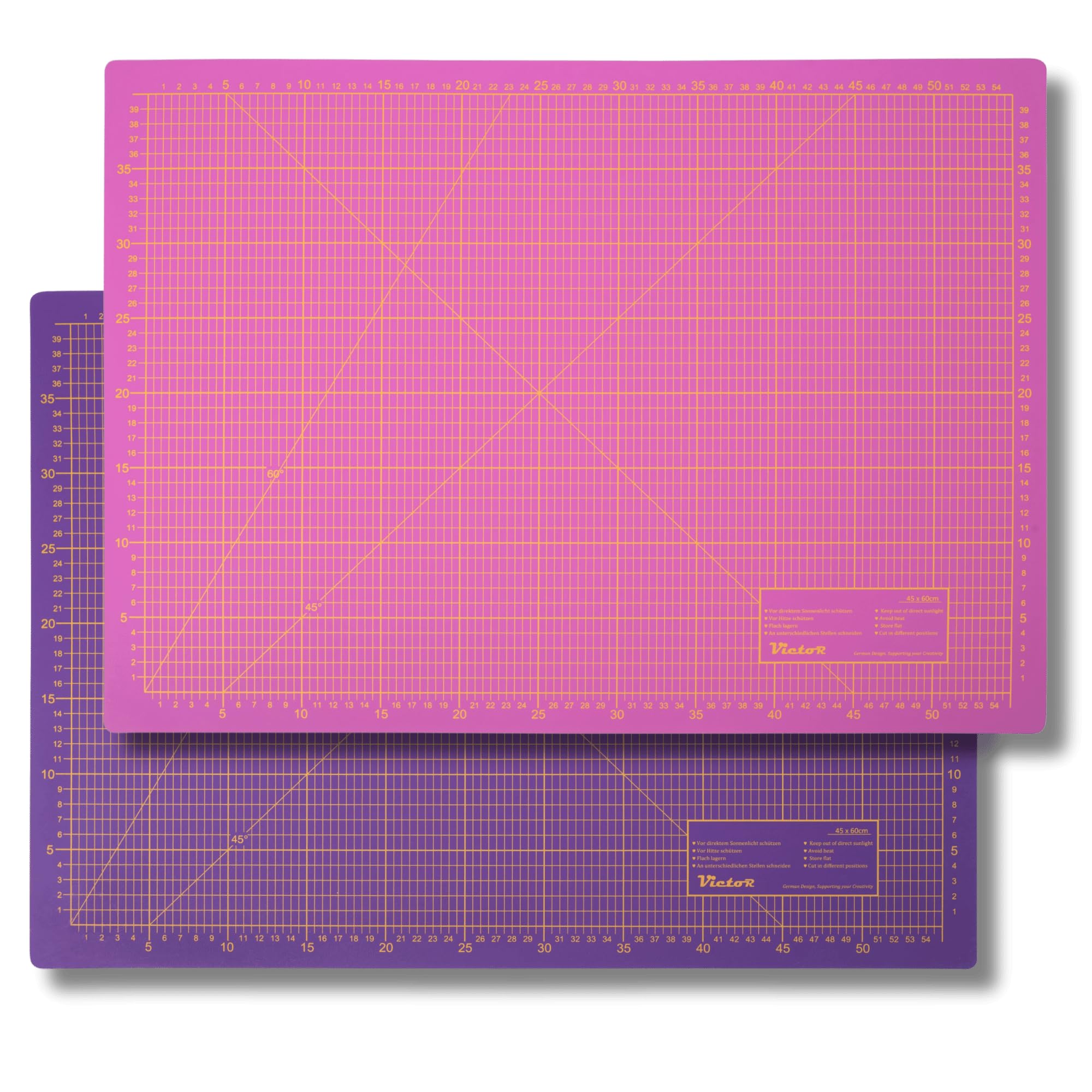 Schneidematte Violett Pink 90x120cm 3-lagig Schneidematte A0 selbstheilend - Bastelunterlage - Schneideunterlage - Schnittmatte - Schreibtischunterlage - Unterlage Schreibtisch Nähen