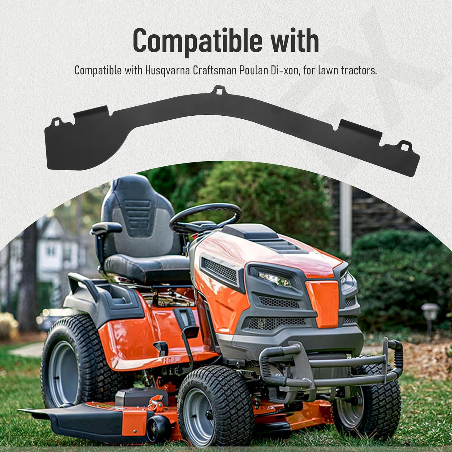 532187607 Lawn Tractor Deck Baffle Compatible with Husqvarna Craftsman Poulan Lawn Tractor Replace 5321876-07, 187607