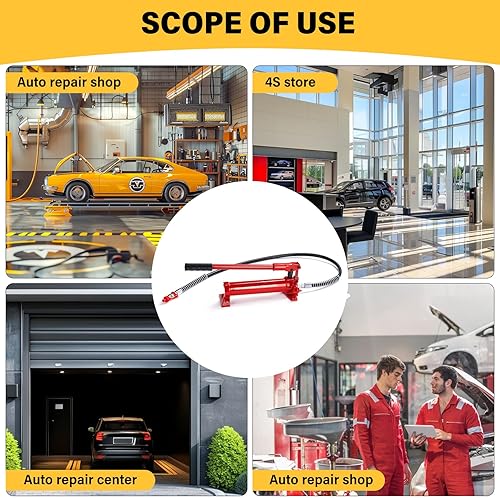 Miniatura 7 de Kit portátil de reparación de auto con gato hidráulico para levantar toneladas, pesado