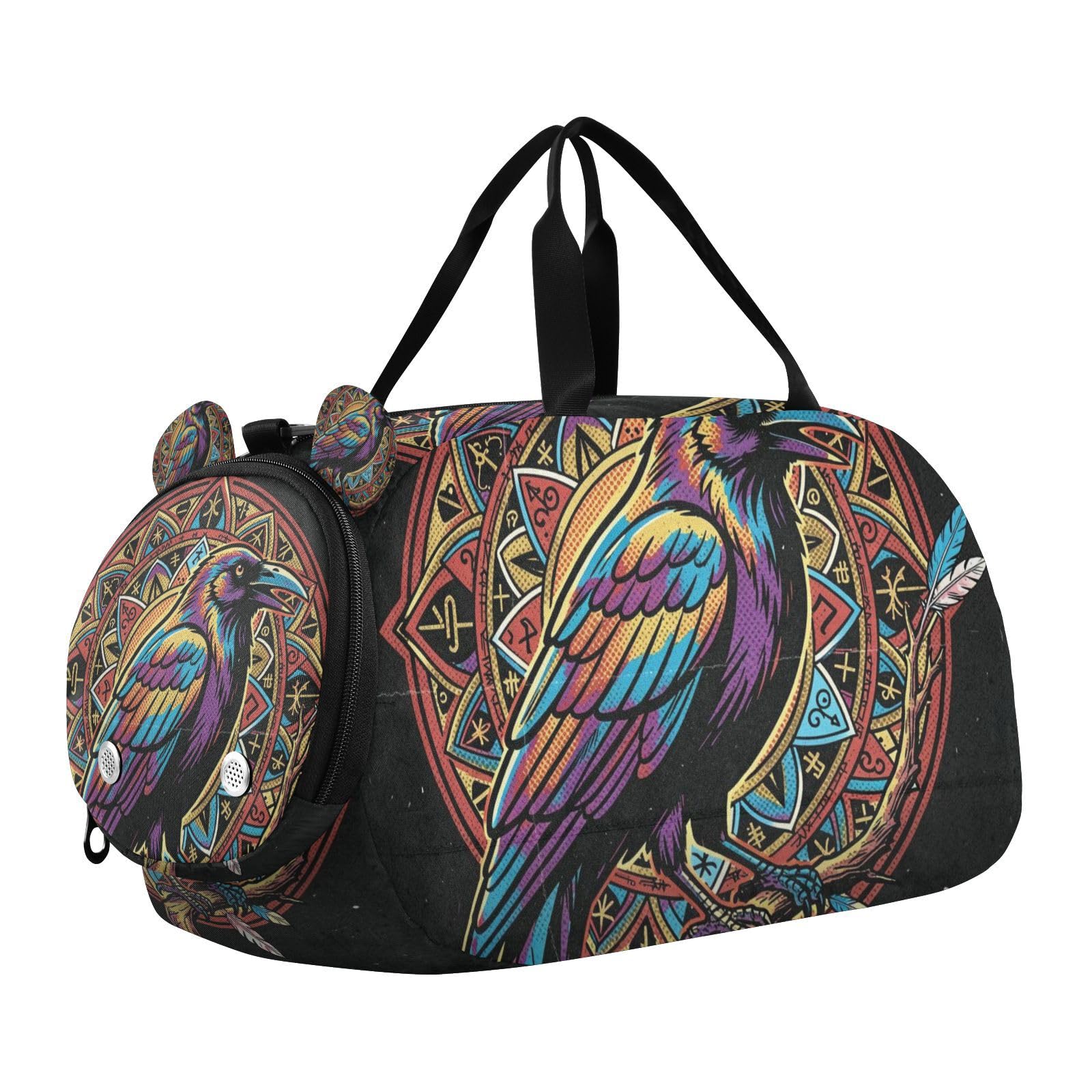 Bolsa de lona infantil ligera y resistente con espacio para zapatos y ropa de viaje 8