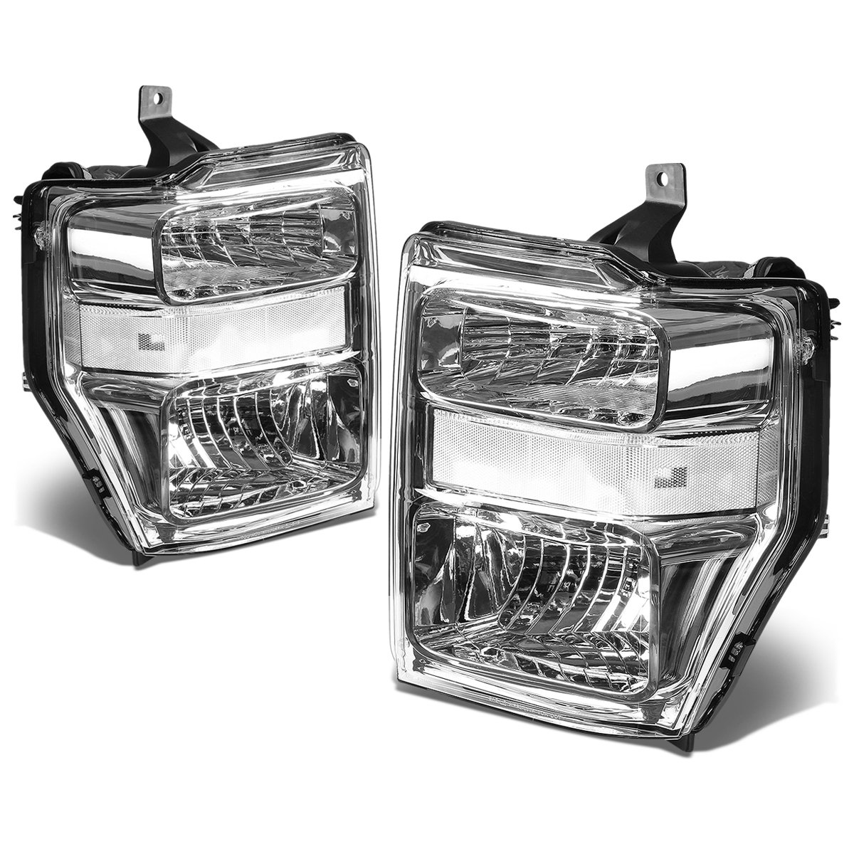 DNA MOTORING Chrome Housing Headlights