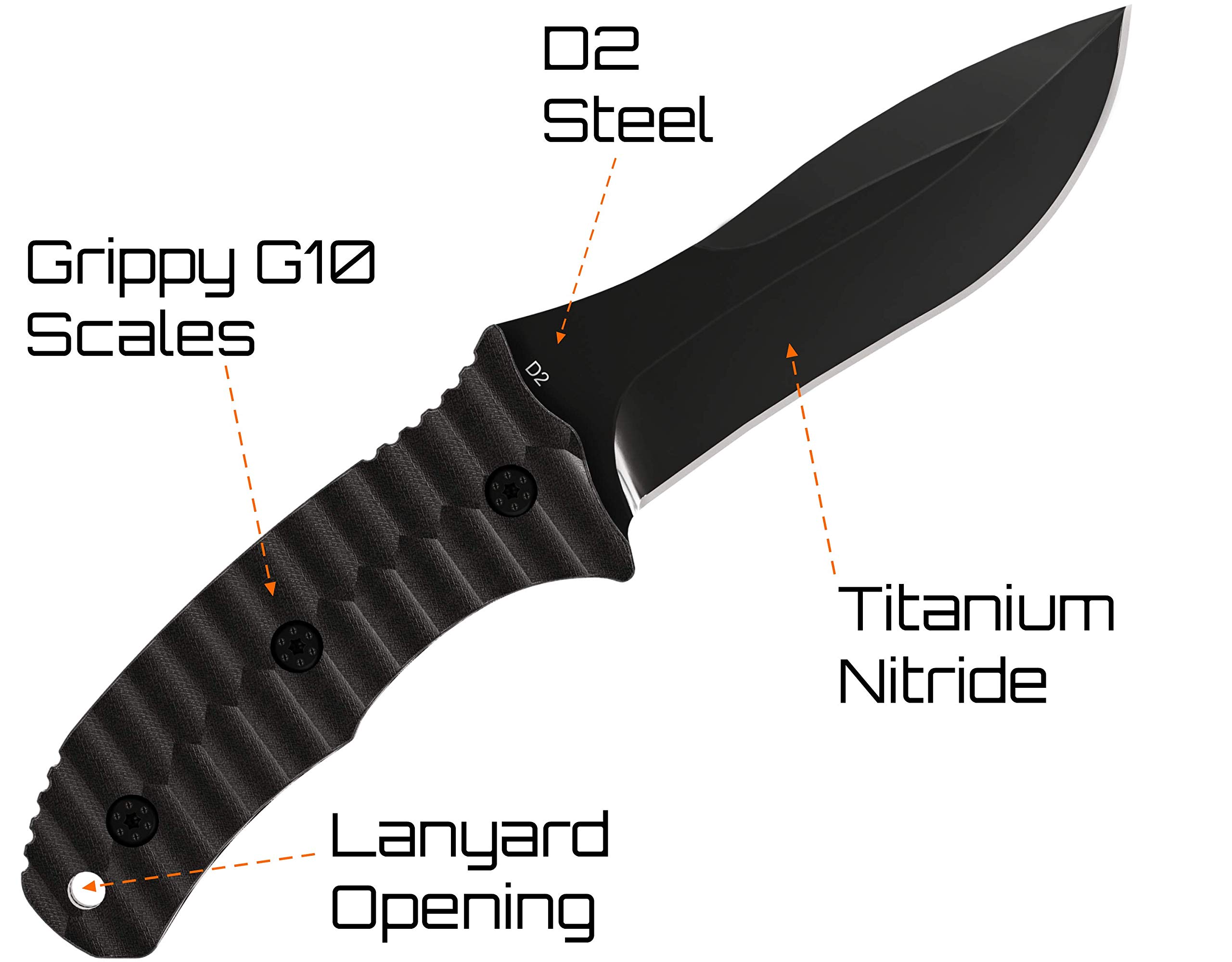 Buy OffGrid Knives Backcountry Blackout Hard Use Fixed Blade Knife