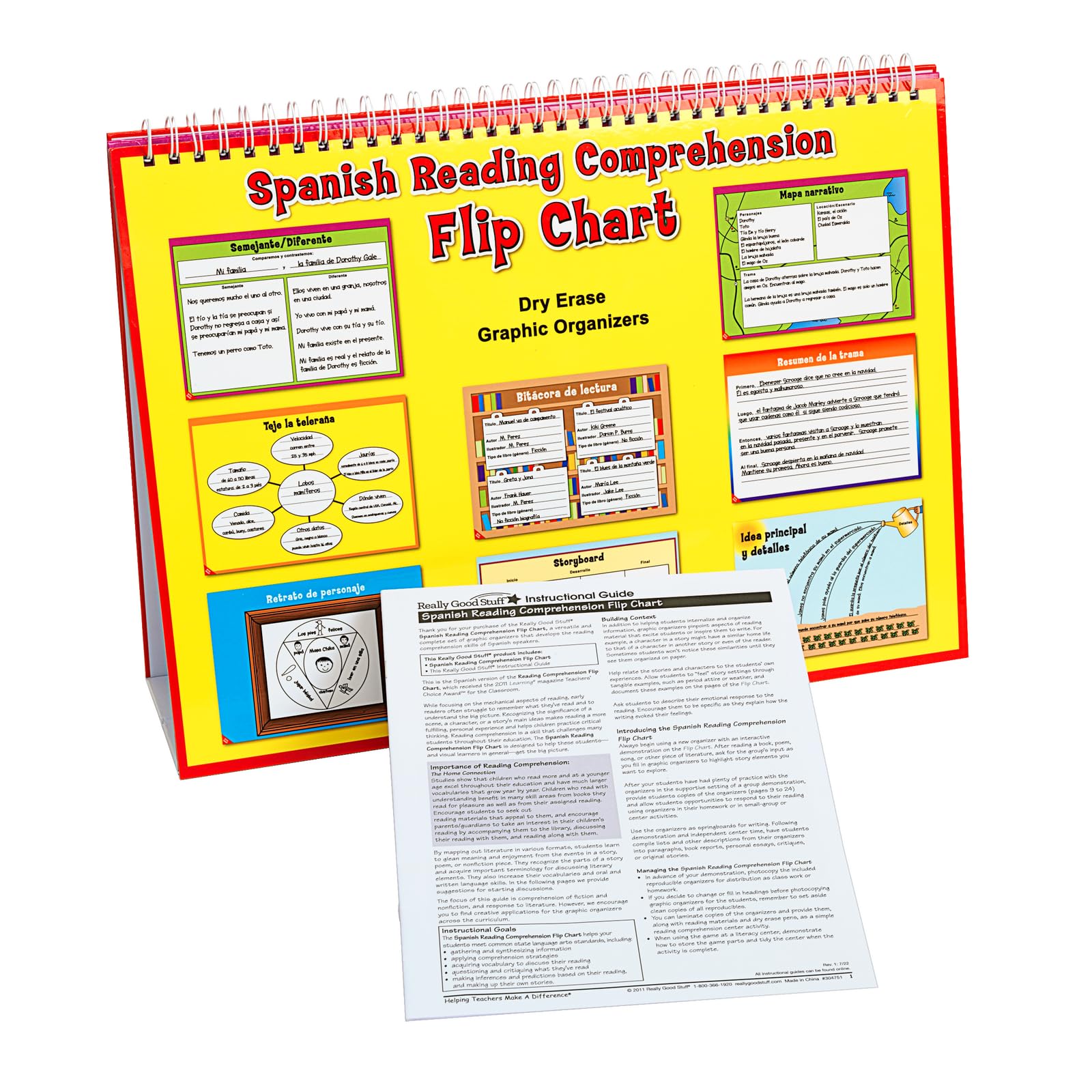 Really Good Stuff Spanish Reading Comprehension Flip Chart - 1 Chart