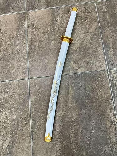 Miniatura 2 de Espada tradicional japonesa de espuma samurái Katana impresa dragón dorado en vaina