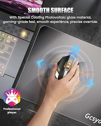 Miniatura 2 de Alfombrilla de mouse profesional para juegos de vidrio para Logitech G502/G PRO/G703, alfombrilla de mouse antideslizante grande para jugadores