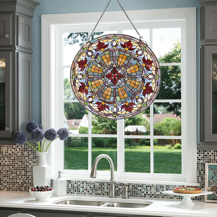 ■ステンドグラスパネル 24-40 Amazon.co.jp: Fine Art Lighting ティファニーステンドグラス