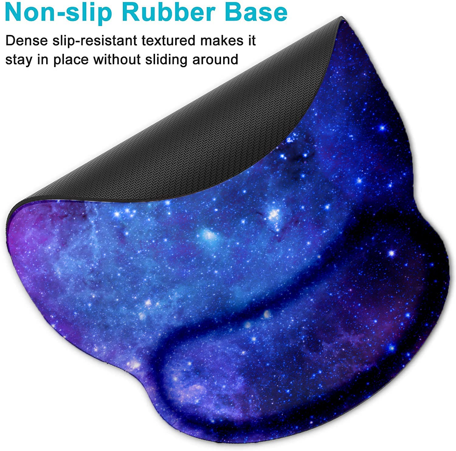 Poggiapolsi e tappetino per mouse con supporto per il polso, tappetino ergonomico per mouse in memory foam, per giochi e ufficio, sollievo dal dolore, set di supporto per il polso