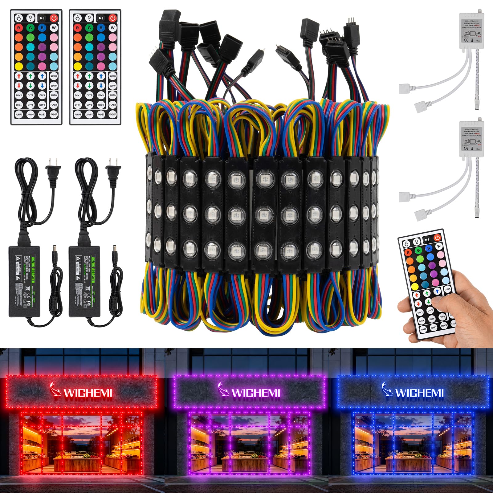 WICHEMI Storefront LED Lights for Business Window Lights LED Modules 80FT