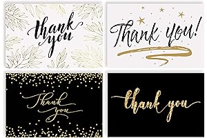 Show Appreciation Elegantly: 100-Pack Blank Thank You Cards for Every Occasion