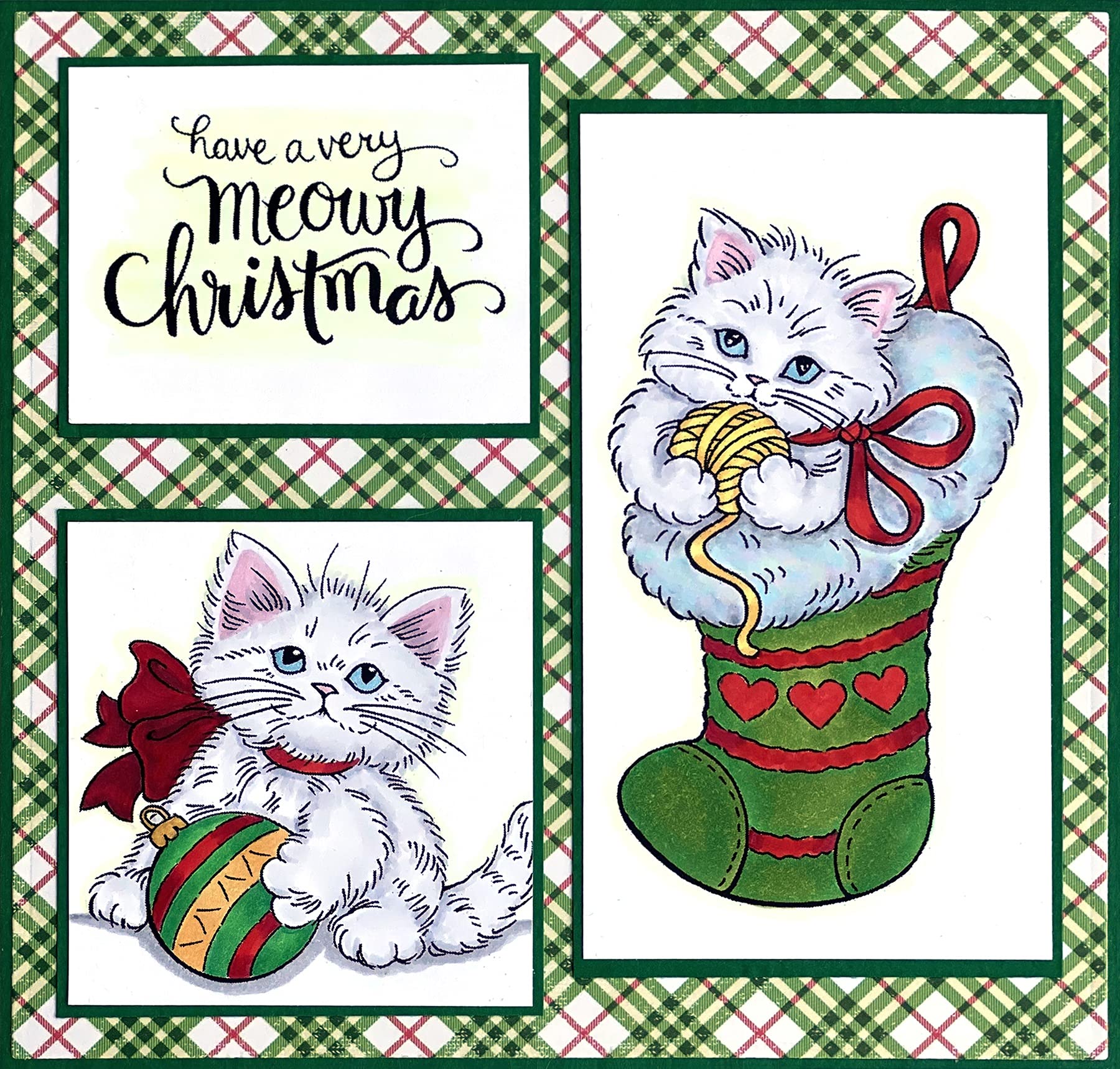 Tampon en caoutchouc Cling Meowy Christmas