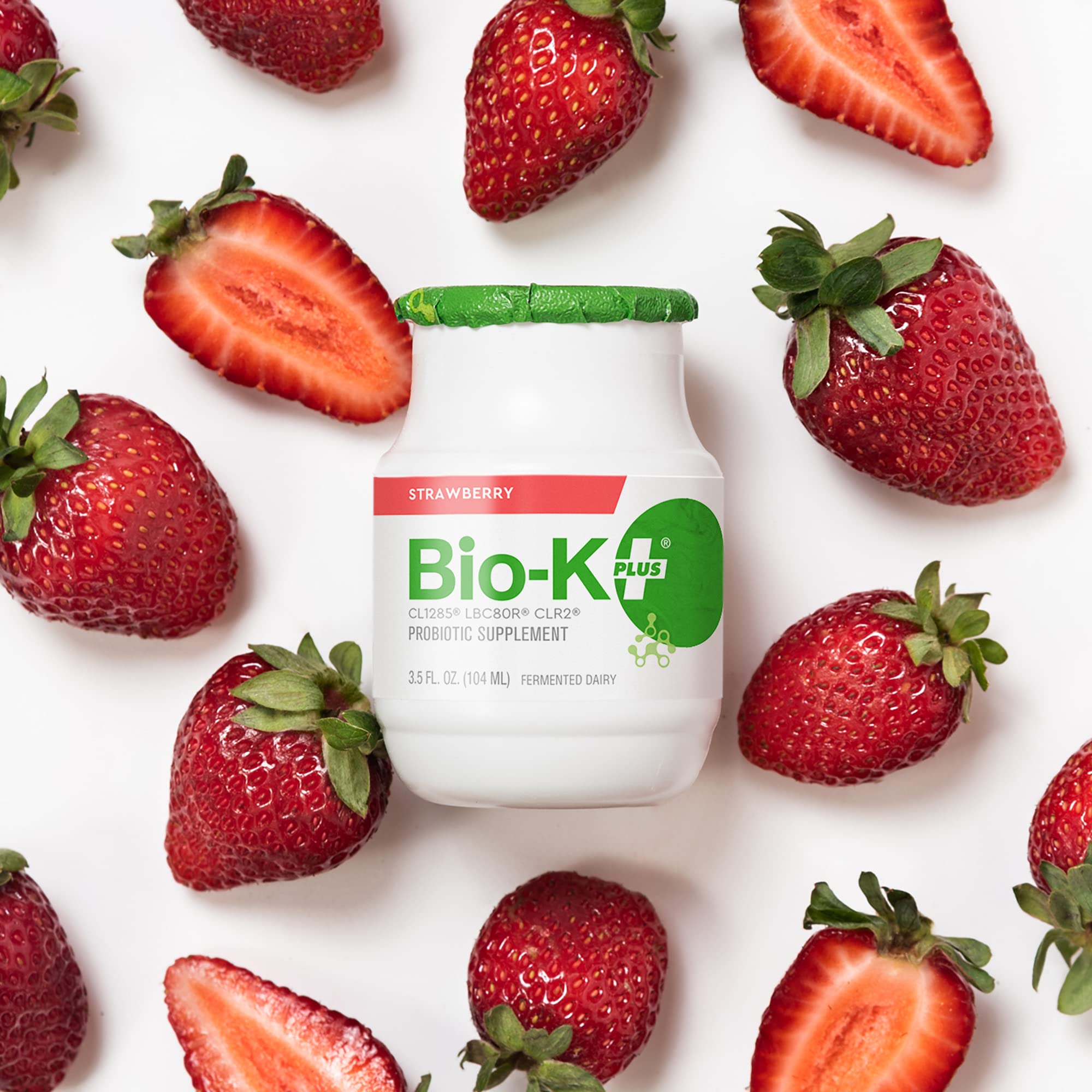 BioK + Drinkable Probiotics for Women & Men, Strawberry Flavor, 50