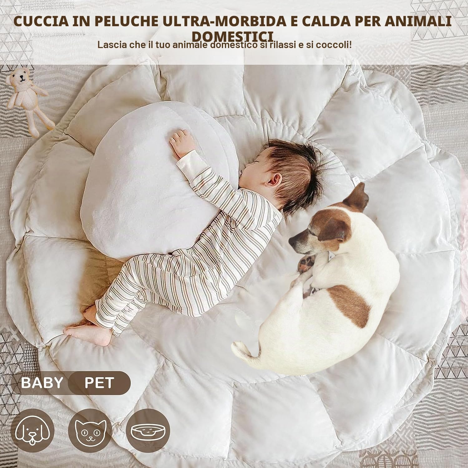 Palestrina Neonato Multiattivita, 5 in 1 per bebè con 5 Giocattoli,Palestrina Evolutiva Neonato con attività, tappeto gioco e vasca palline con lati, Palestrina Bambini,Antiscivolo Addensato