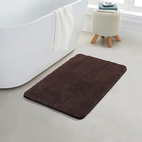 Yafa Home Fashion 1 alfombra de baño suave de microfibra sólida, respaldo antideslizante de TPR