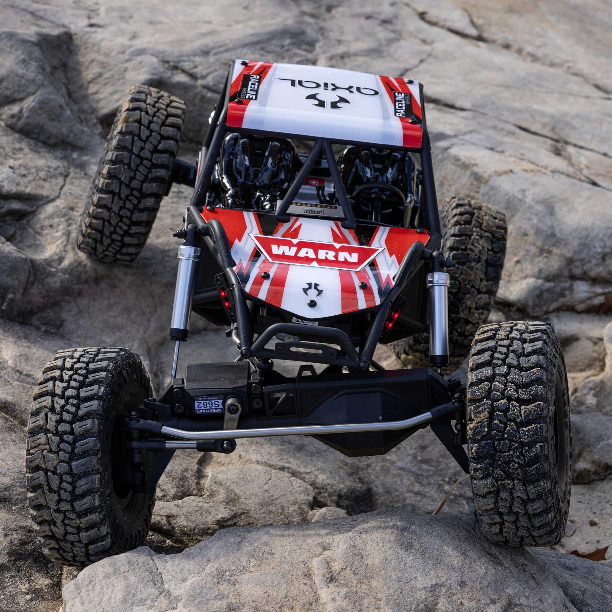 Axial 1:8 AXP8 Gilamon 2.2 4x4 Ready to Run Trail Buggy Rock Crawler, Motor de Cepillo, ASD, sin batería ni Cargador, Rojo