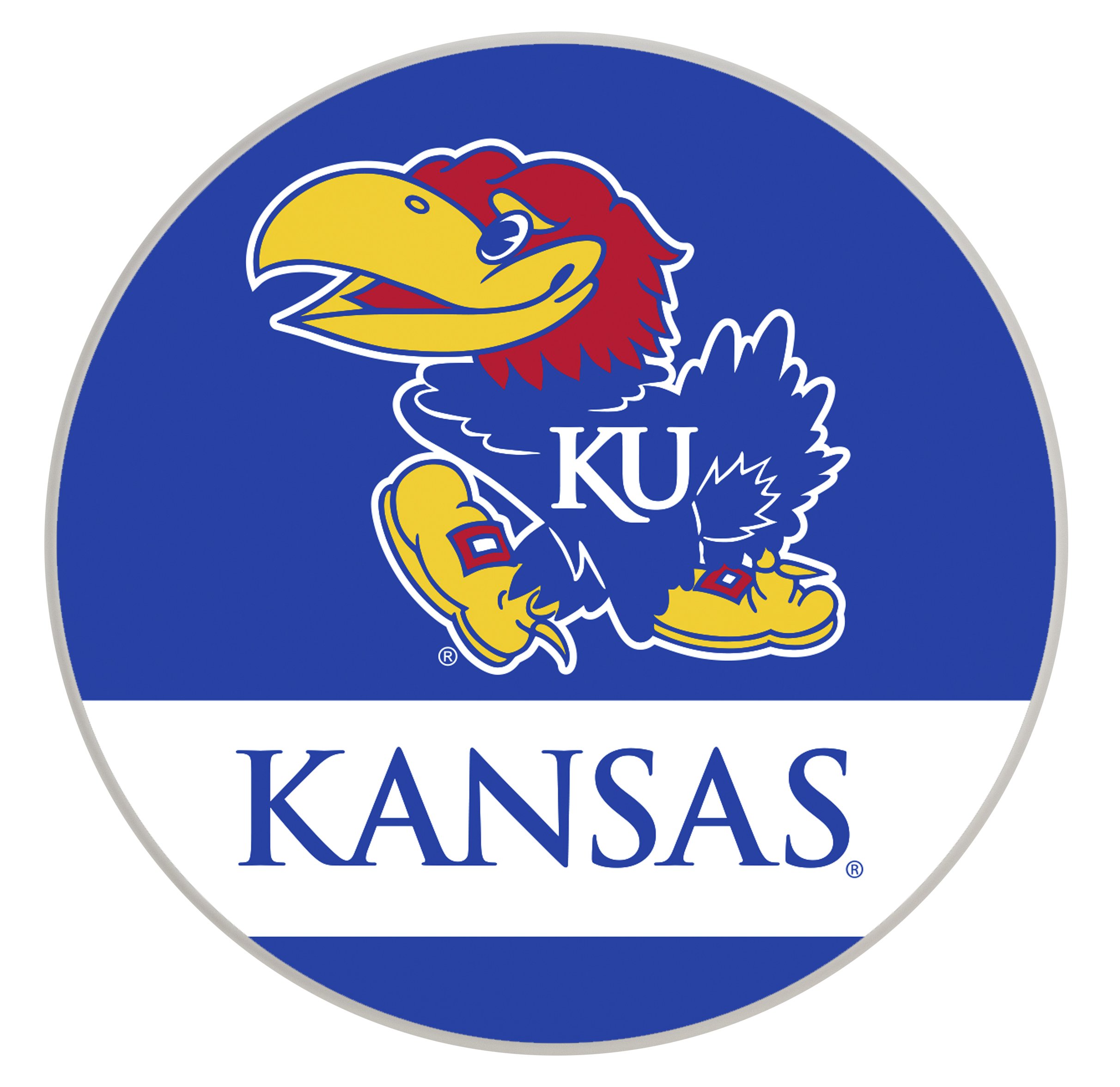 Kansas Jayhawks Paper Coaster 4 Pack Officially Licensed Collegiate Product