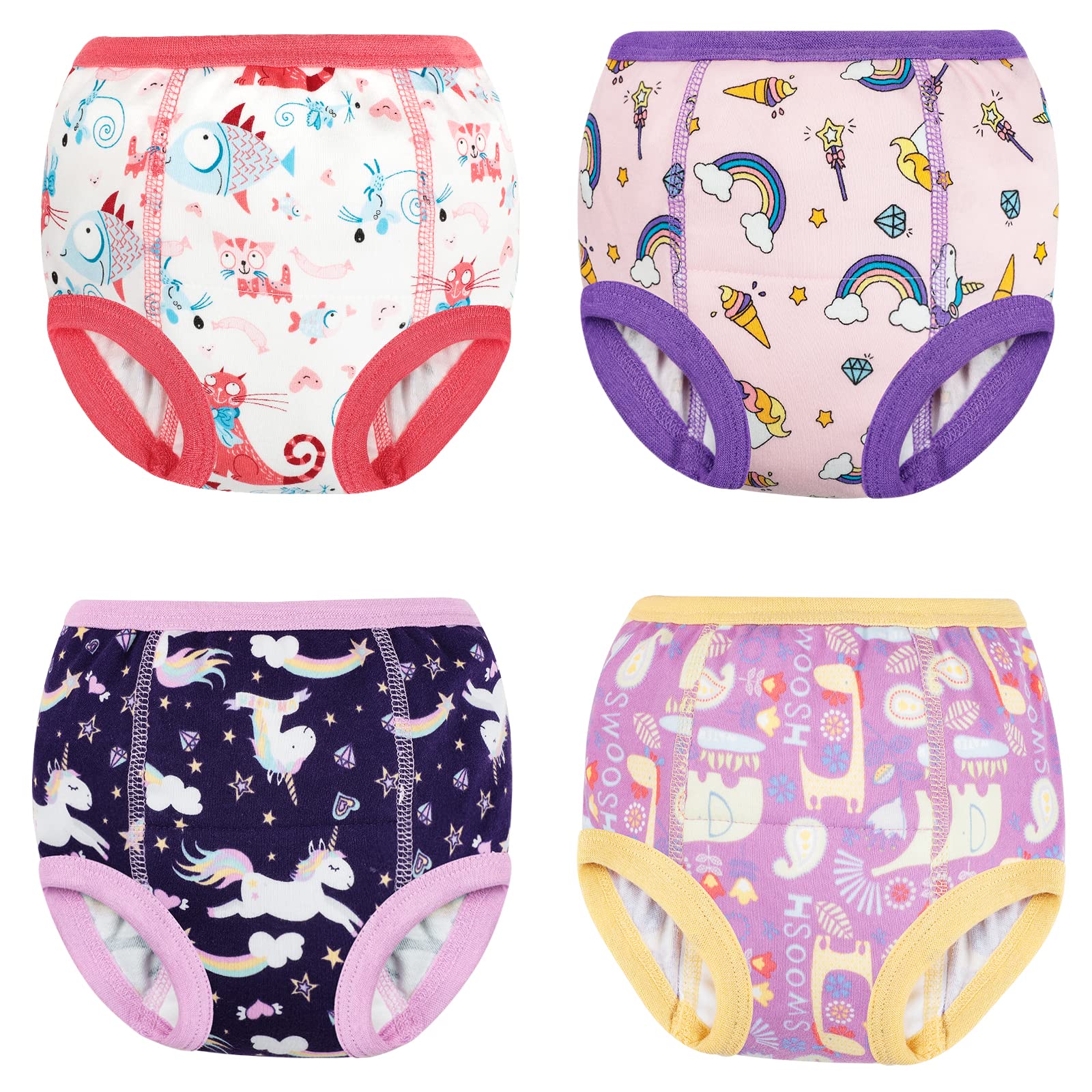 FLYISH DIRECT Training Pants Boys, Potty Training Pants 100% Cotton Toilet Baby Training Underwear, 4 Packs — view 11