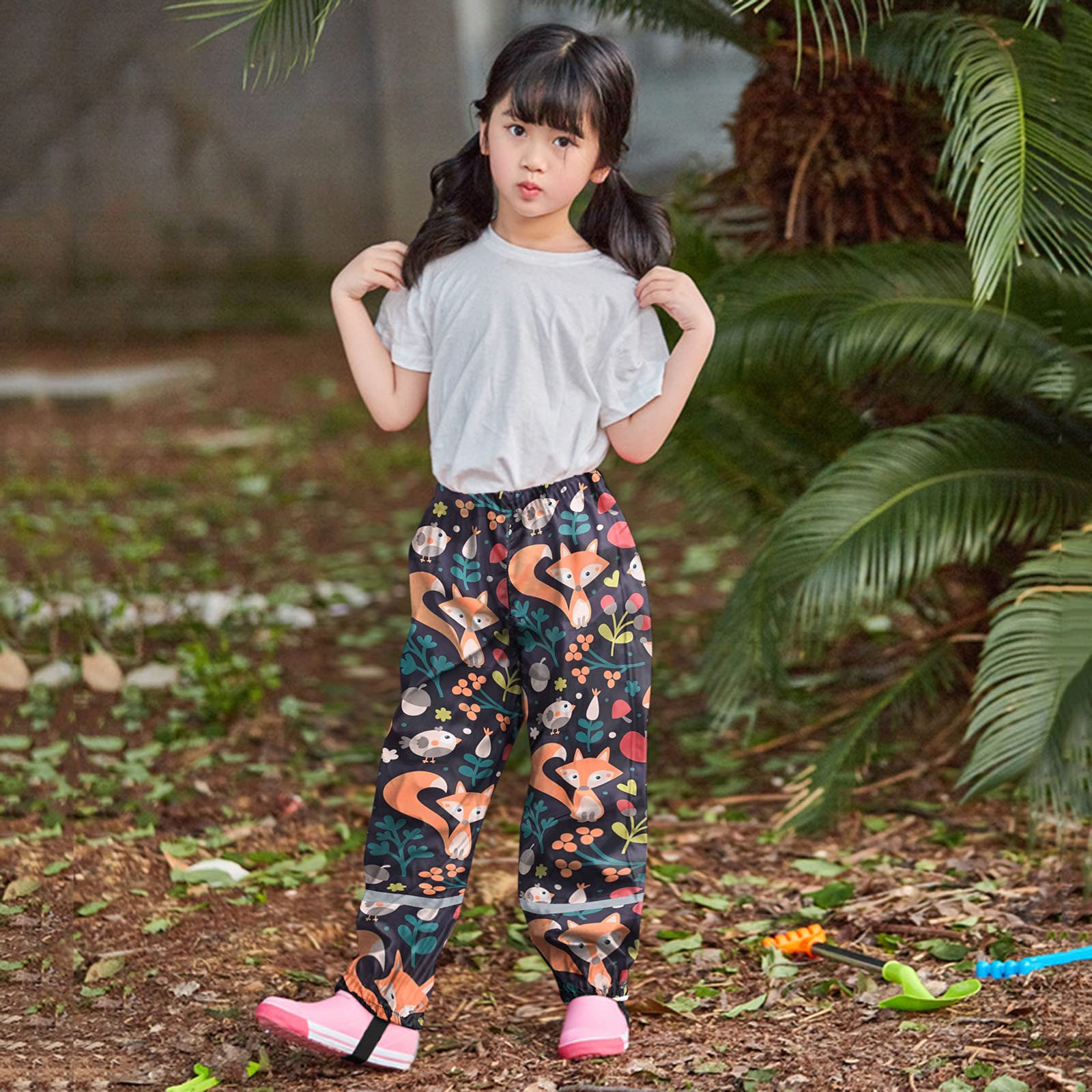 Générique Salopette Imperméable Filles Enfants Pantalon Coupe-Vent Pluie Boue Respirant Bébé Garçons Bas Extérieur Activités