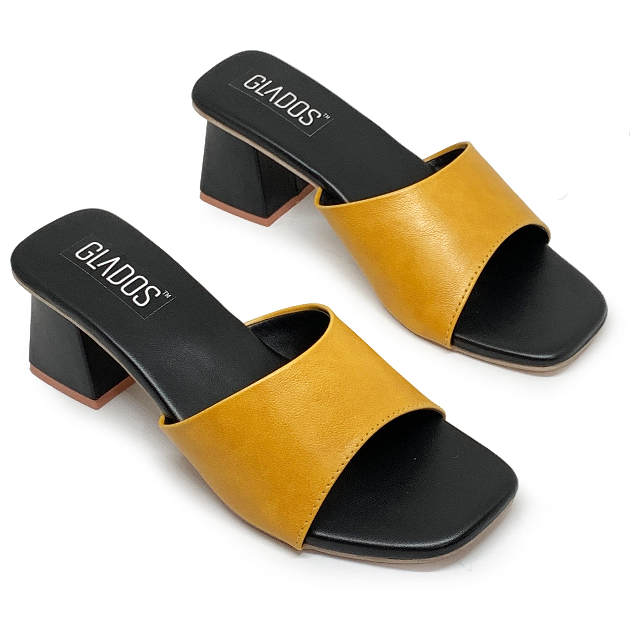 Glados Womens Trendy 2.5 Inch Block Heel Fashionable Sandal for Daily Party or Office use Beige Blue Yellow Green (B0C1Q81FLZ) Amazon Price History, Amazon Price Tracker