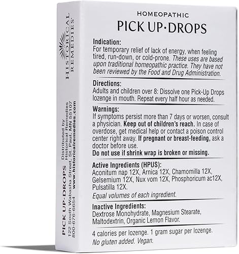 Miniatura 7 de Historical Remedies Homeopathic Pick Up Drops, 30 pastillas (paquete de 12)