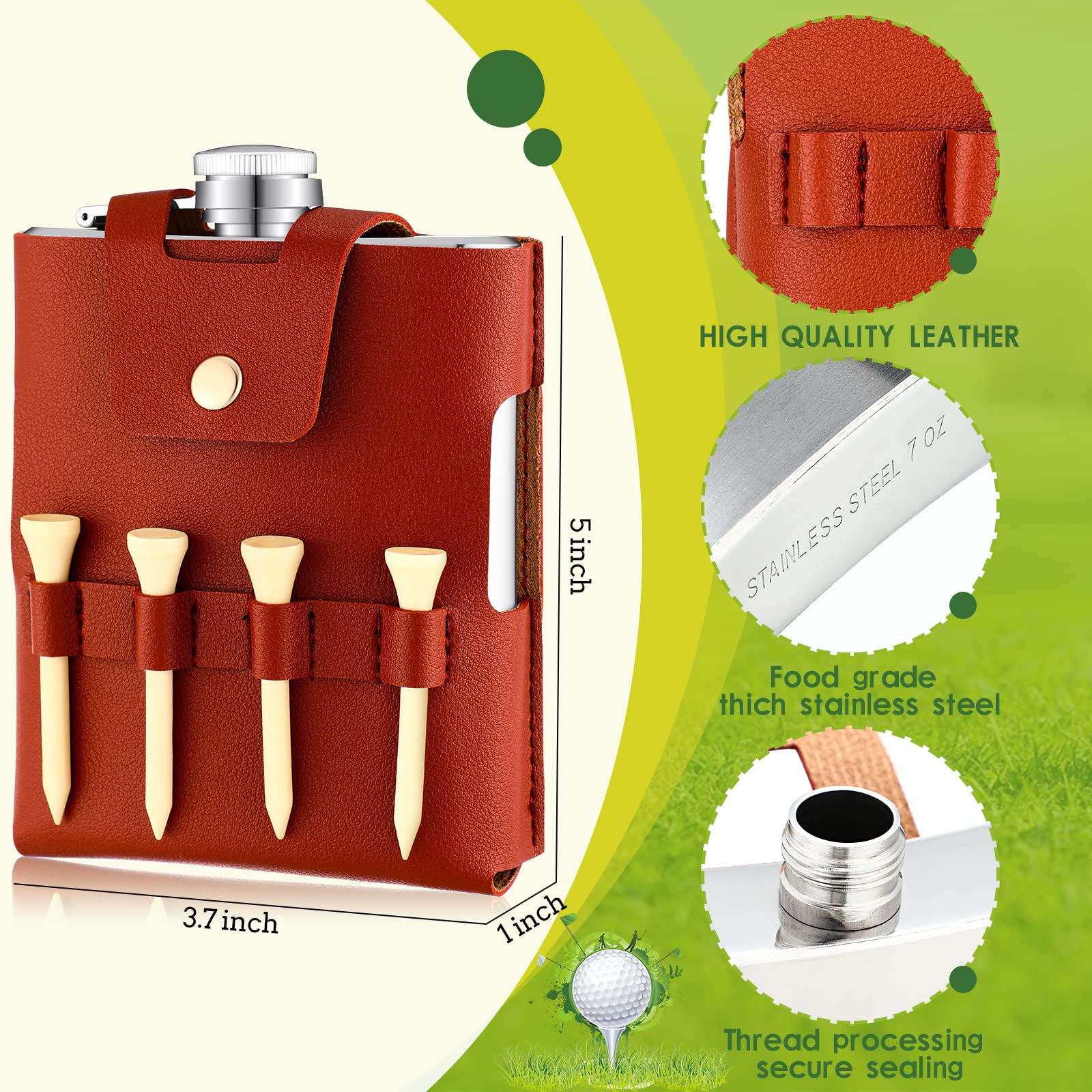 Amazon.com | Remerry Golf Flask Gift Set 7 oz Stainless Steel